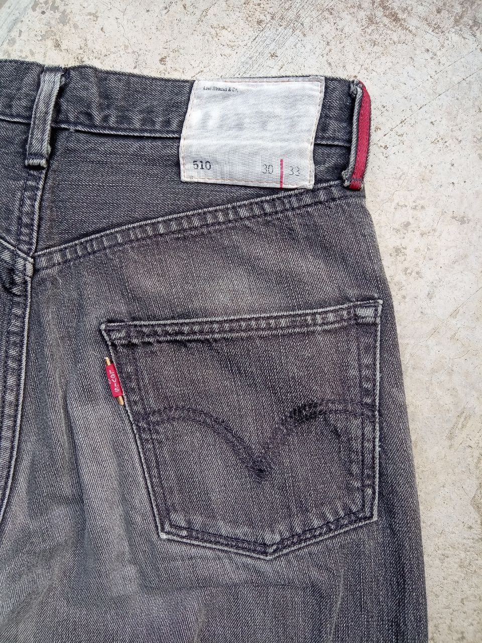 Levi's Vintage Levi's REDLOOP 510 Distressed Black Faded Jeans Size US 30 / EU 46 - 10 Thumbnail