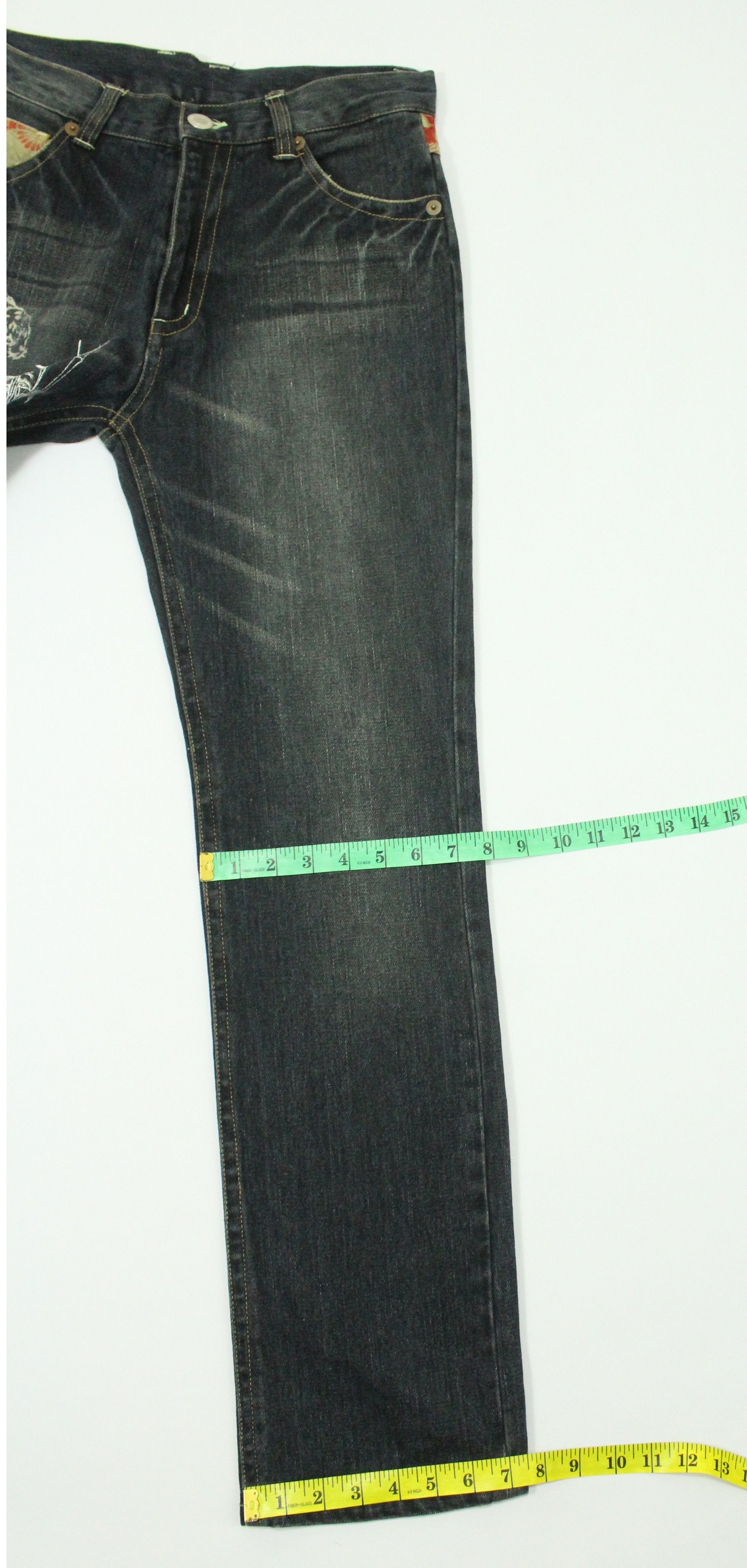 Japanese Brand TIGER Printed Denim Japan Crafted Patchwork Styled Size US 30 / EU 46 - 21 Thumbnail
