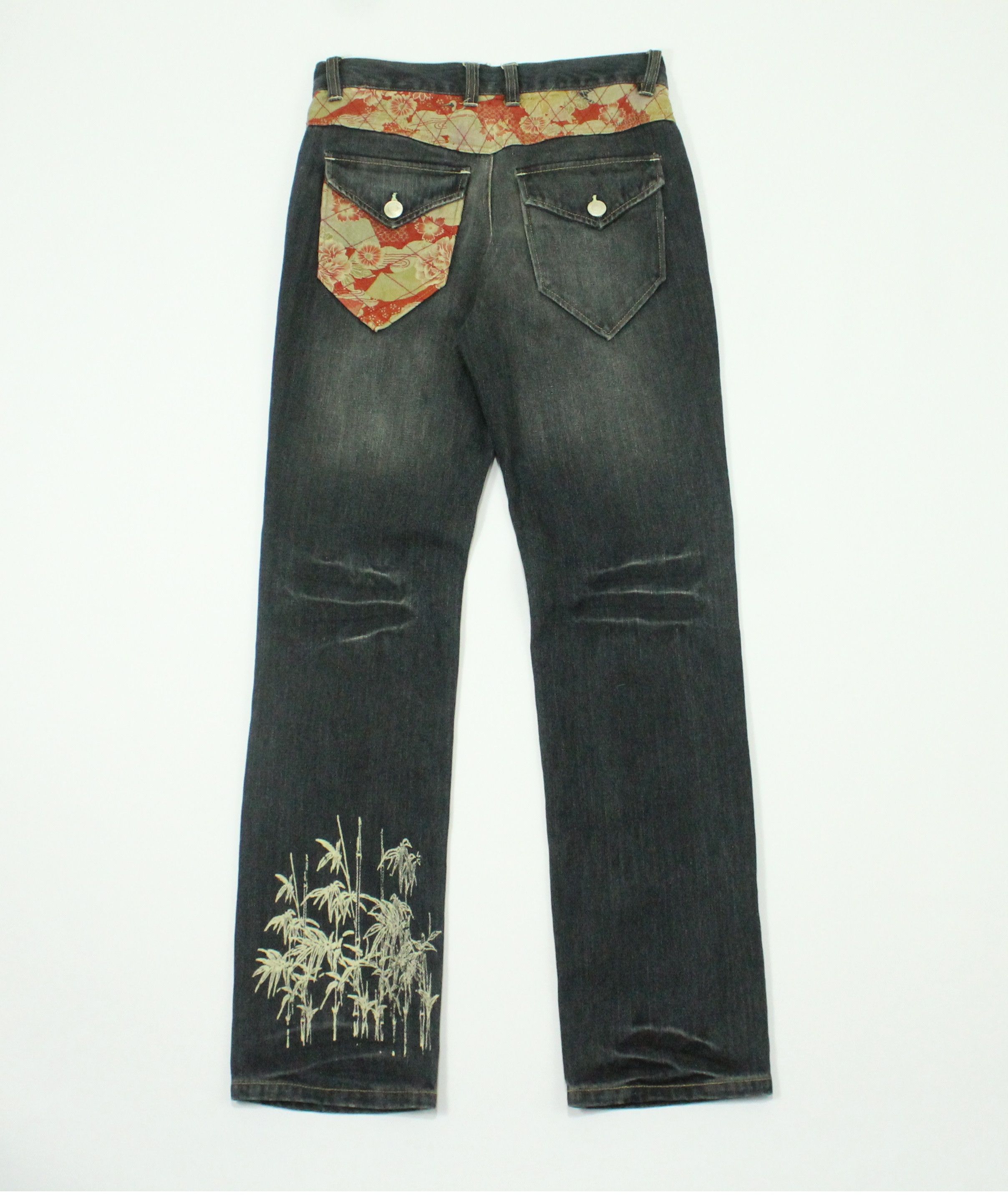 Japanese Brand TIGER Printed Denim Japan Crafted Patchwork Styled Size US 30 / EU 46 - 1 Thumbnail