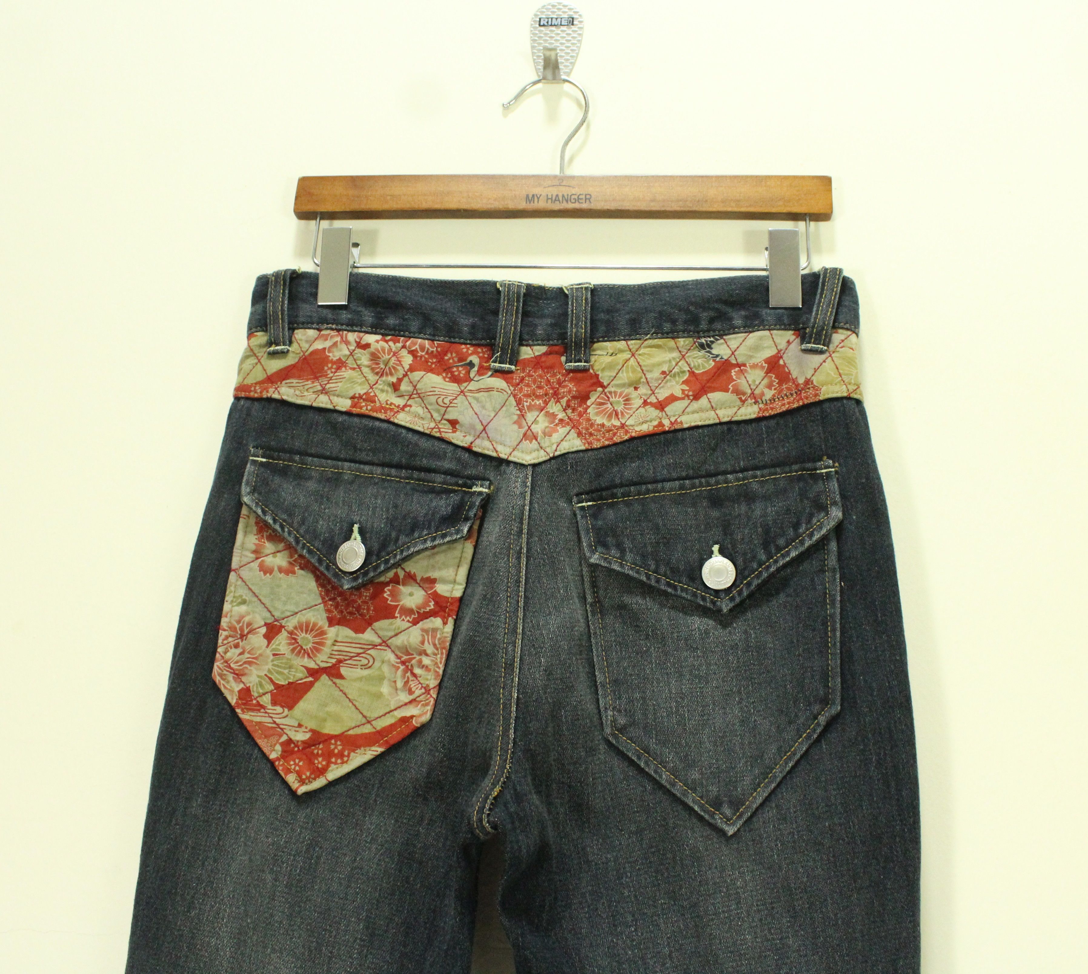 Japanese Brand TIGER Printed Denim Japan Crafted Patchwork Styled Size US 30 / EU 46 - 10 Thumbnail