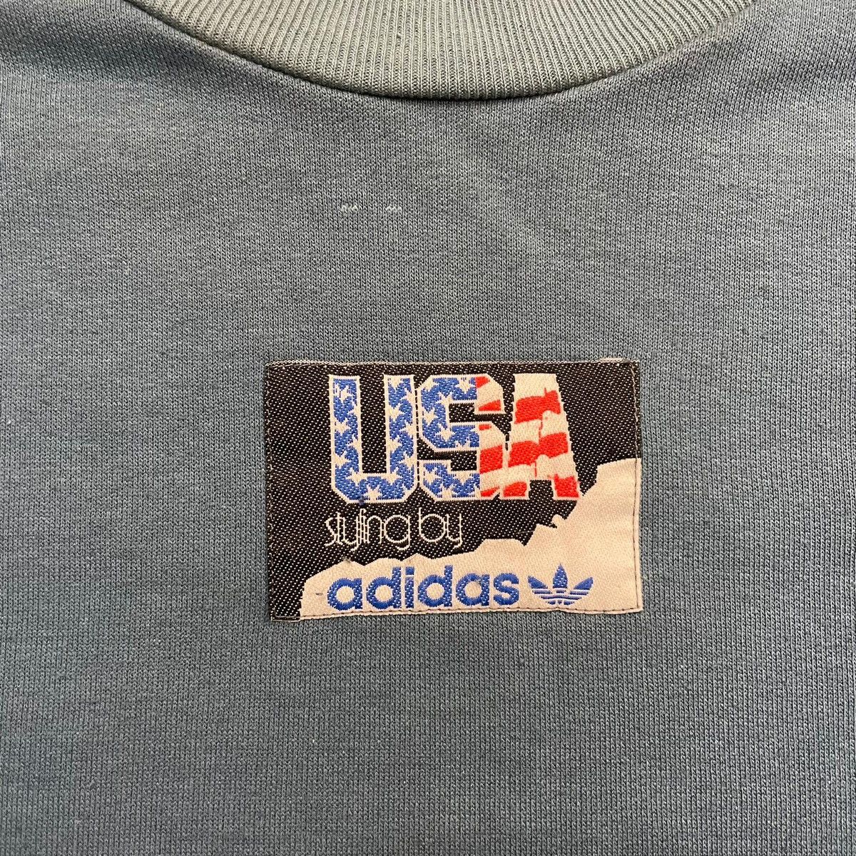 Adidas × Vintage Adidas USA blue sweatshirt crewneck vintage 90s 80s retro Size US L / EU 52-54 / 3 - 3 Thumbnail