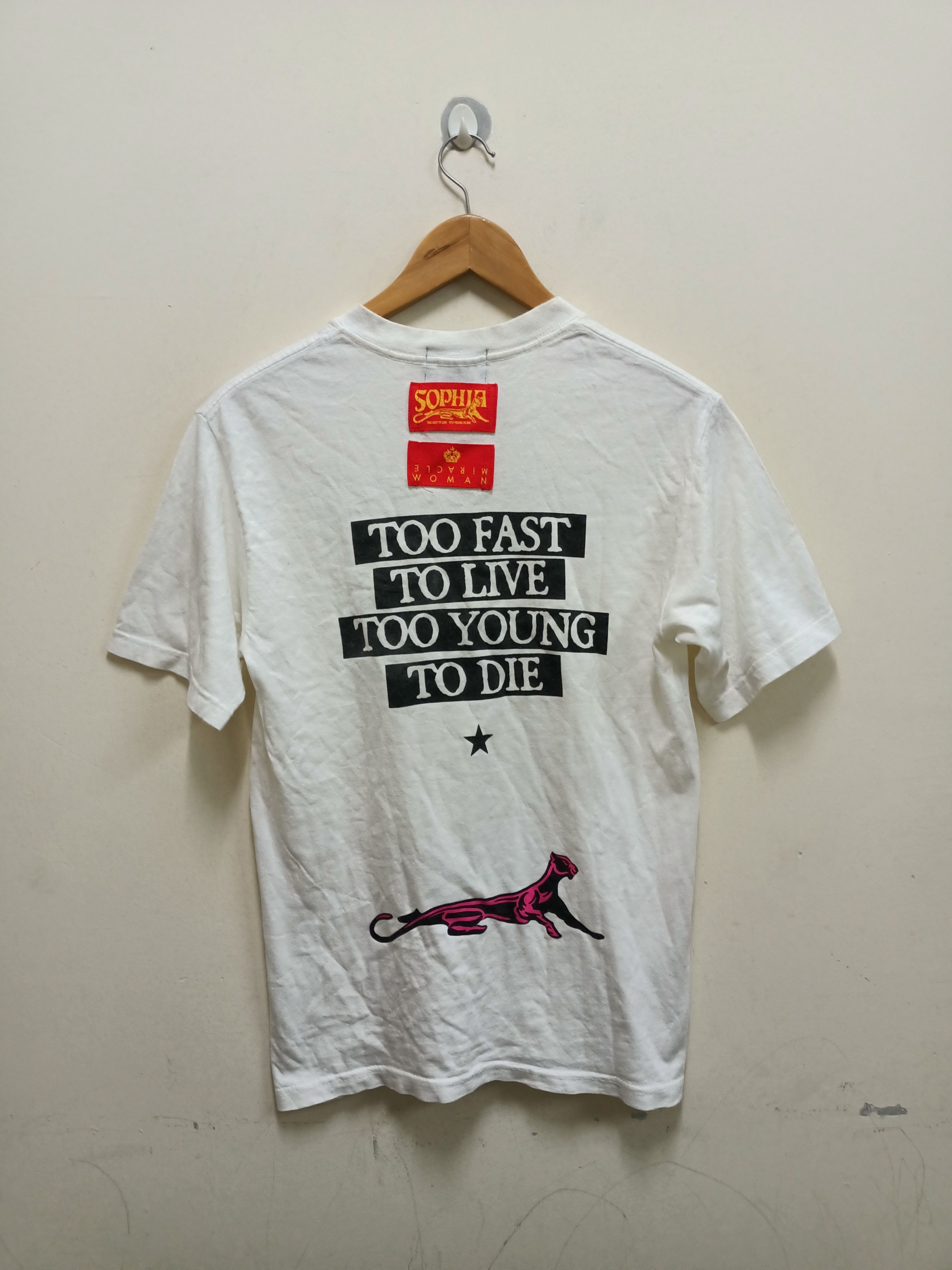 image of A F F A x Anvil Miracle Woman X Sophia Too Fast To Live Too Young To Die in White (Size Small)
