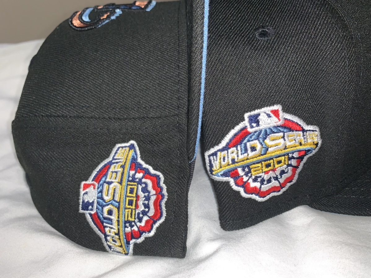 New Era Exclusive Arizona Diamondbacks Fitted Black Dbacks Icy Blue Size ONE SIZE - 5 Thumbnail