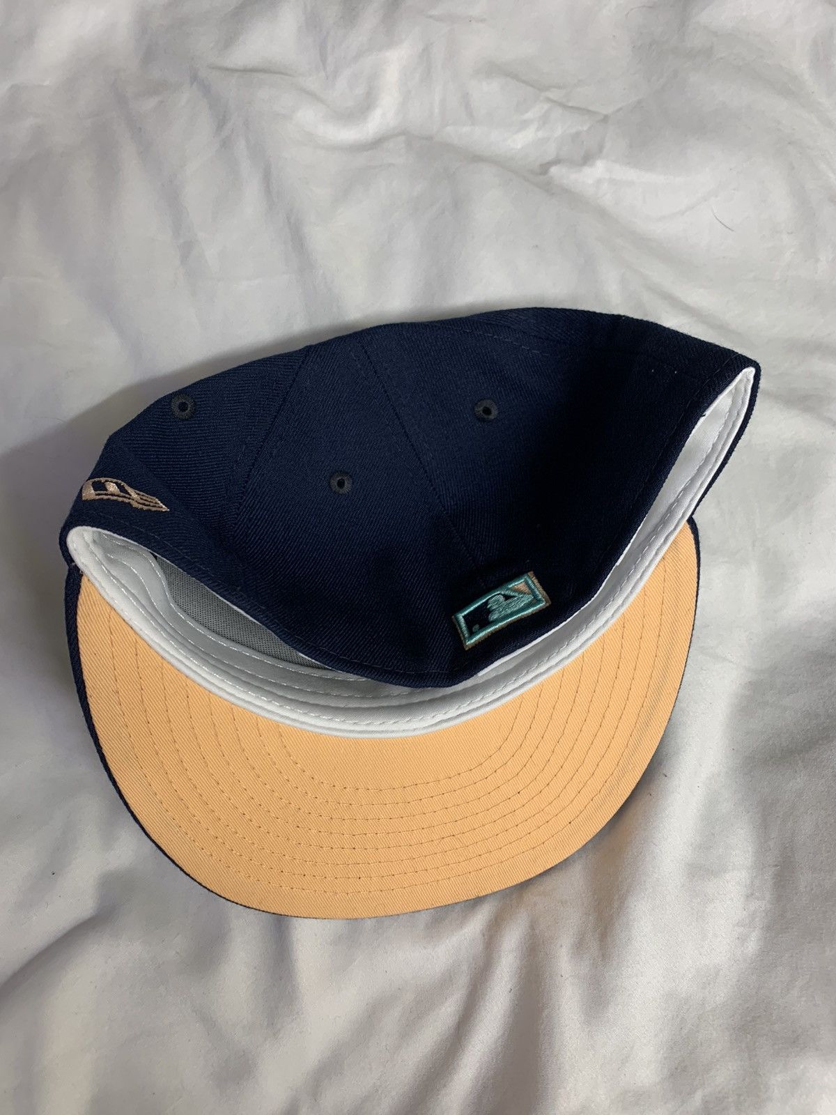 New Era Exclusive Colorado Rockies Fitted Peach Cobbler Blue Rockies Size ONE SIZE - 4 Thumbnail