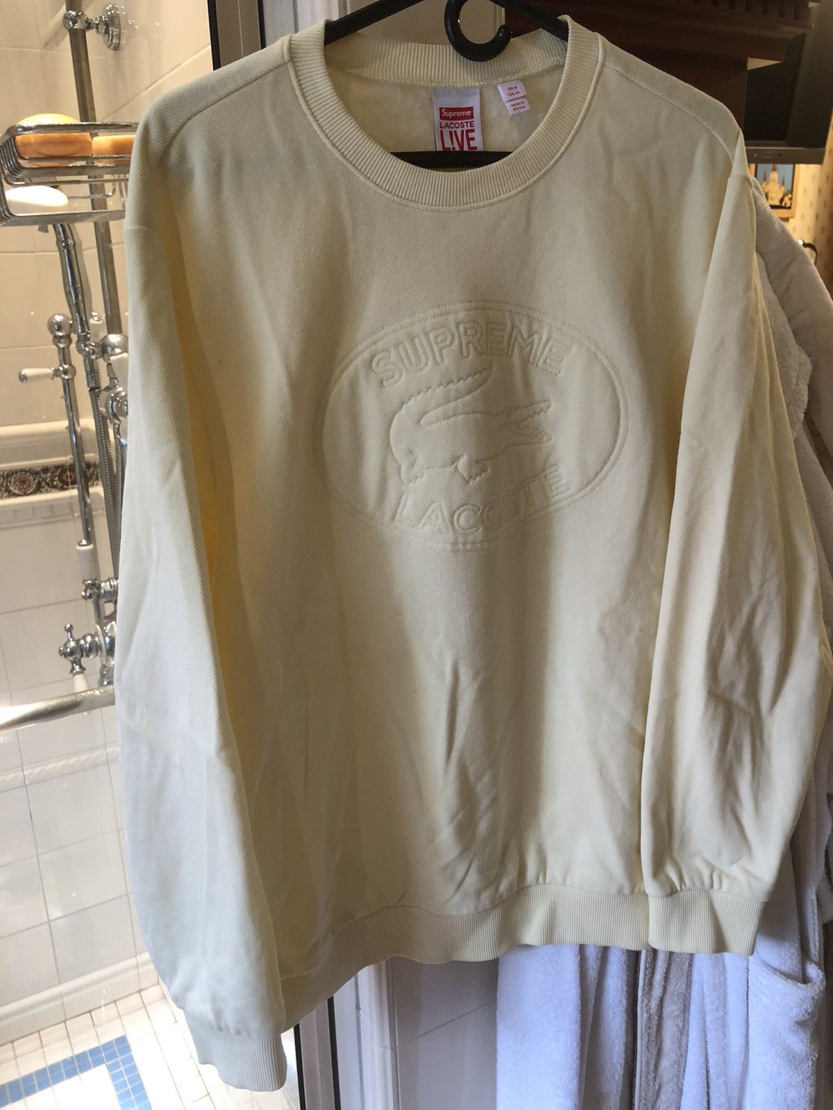 Lacoste × Supreme SS17 Supreme Lacoste Pique Crewneck Size US XL / EU 56 / 4 - 5 Thumbnail