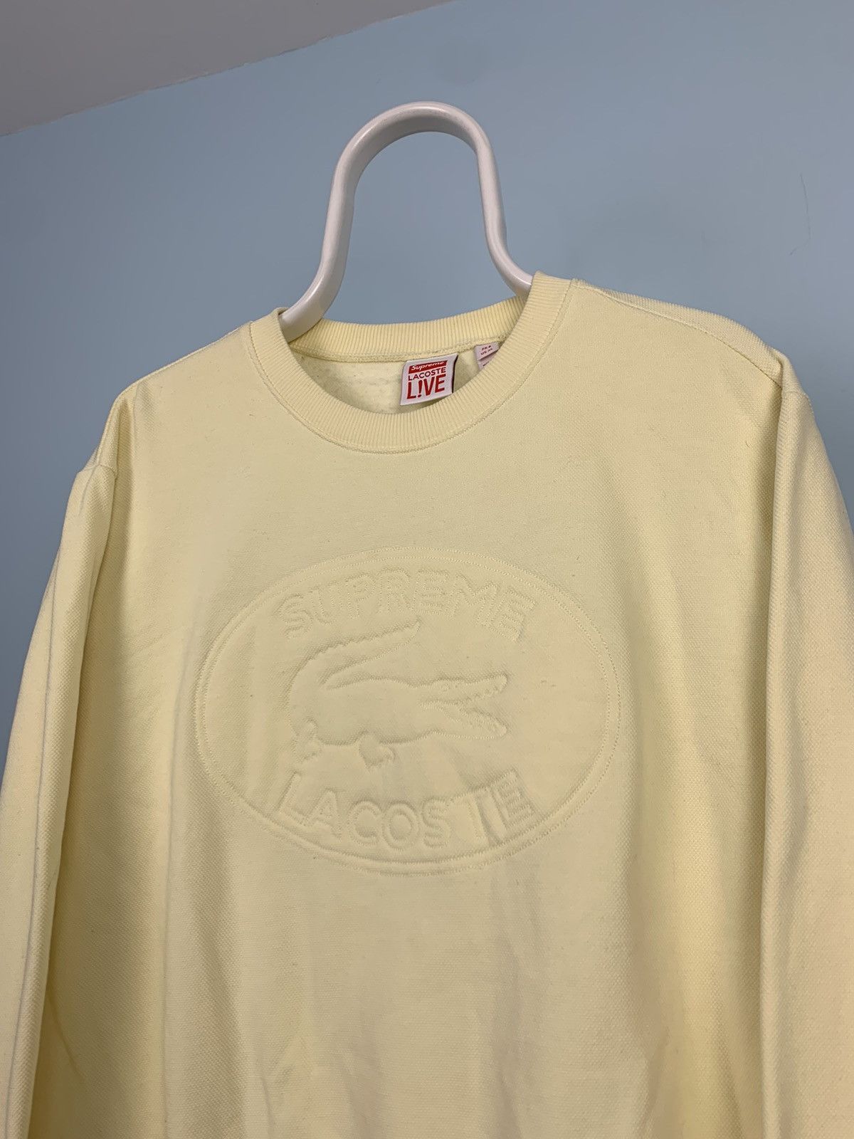Lacoste × Supreme SS17 Supreme Lacoste Pique Crewneck Size US XL / EU 56 / 4 - 2 Thumbnail