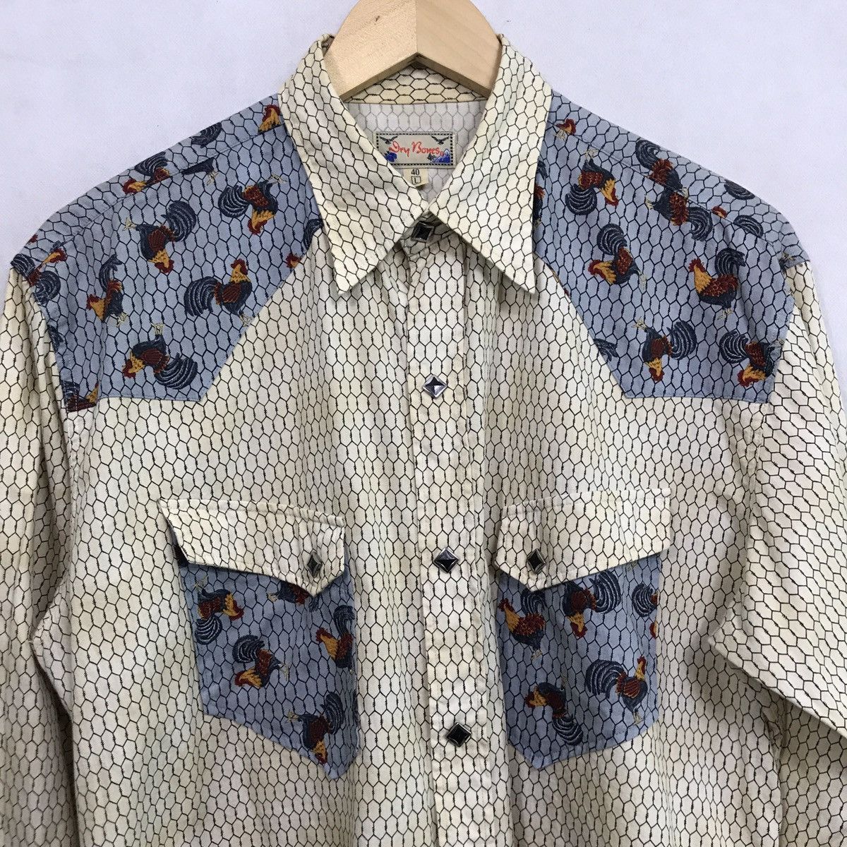 Dry Bones 🔊🔥DRY BONES western shirt cock snake nice design Size US L / EU 52-54 / 3 - 5 Thumbnail