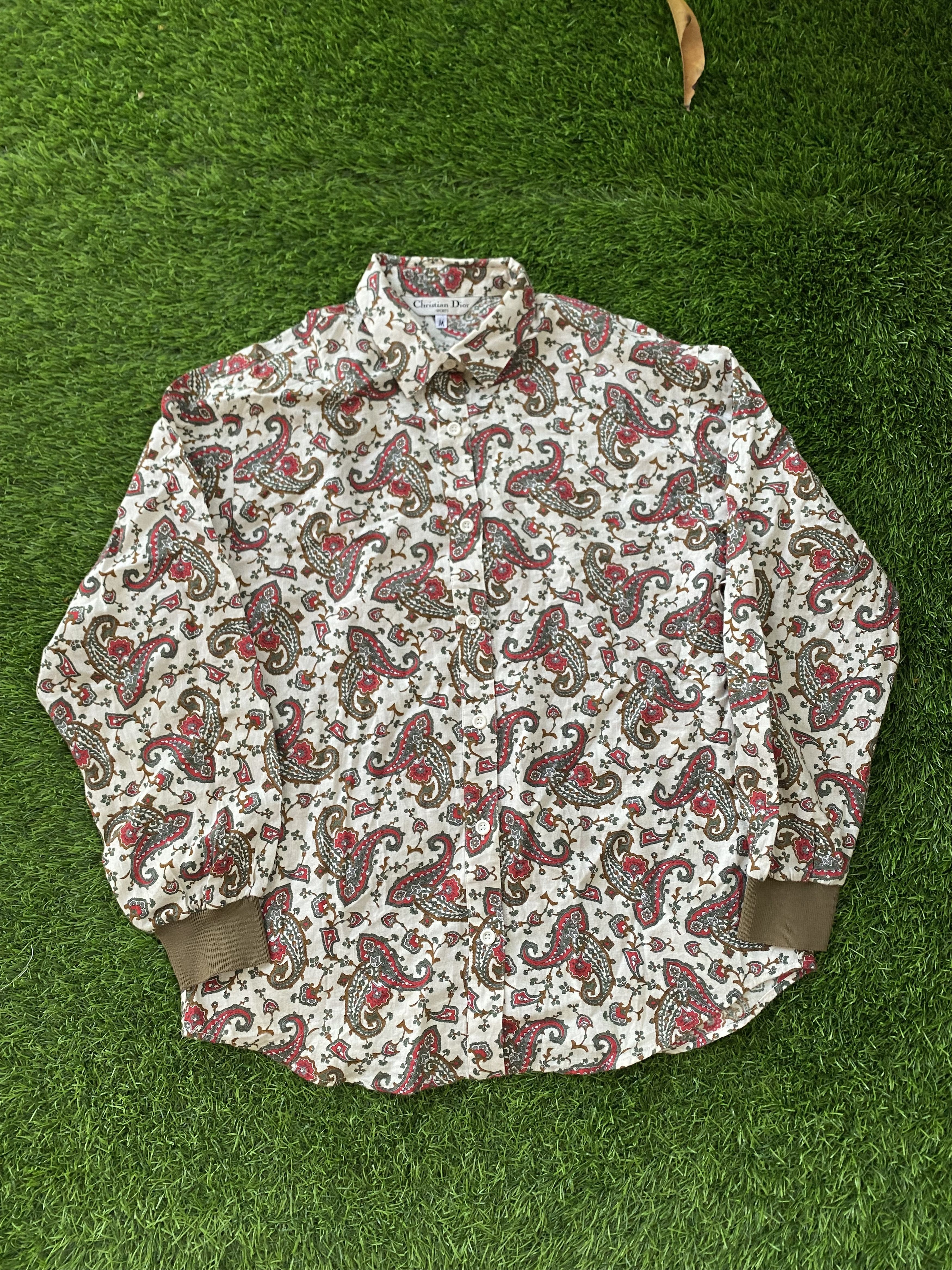 Christian Dior Monsieur Vintage 90s Christian Dior Paisley Longsleeve Shirts Size M / US 6-8 / IT 42-44 - 1 Thumbnail