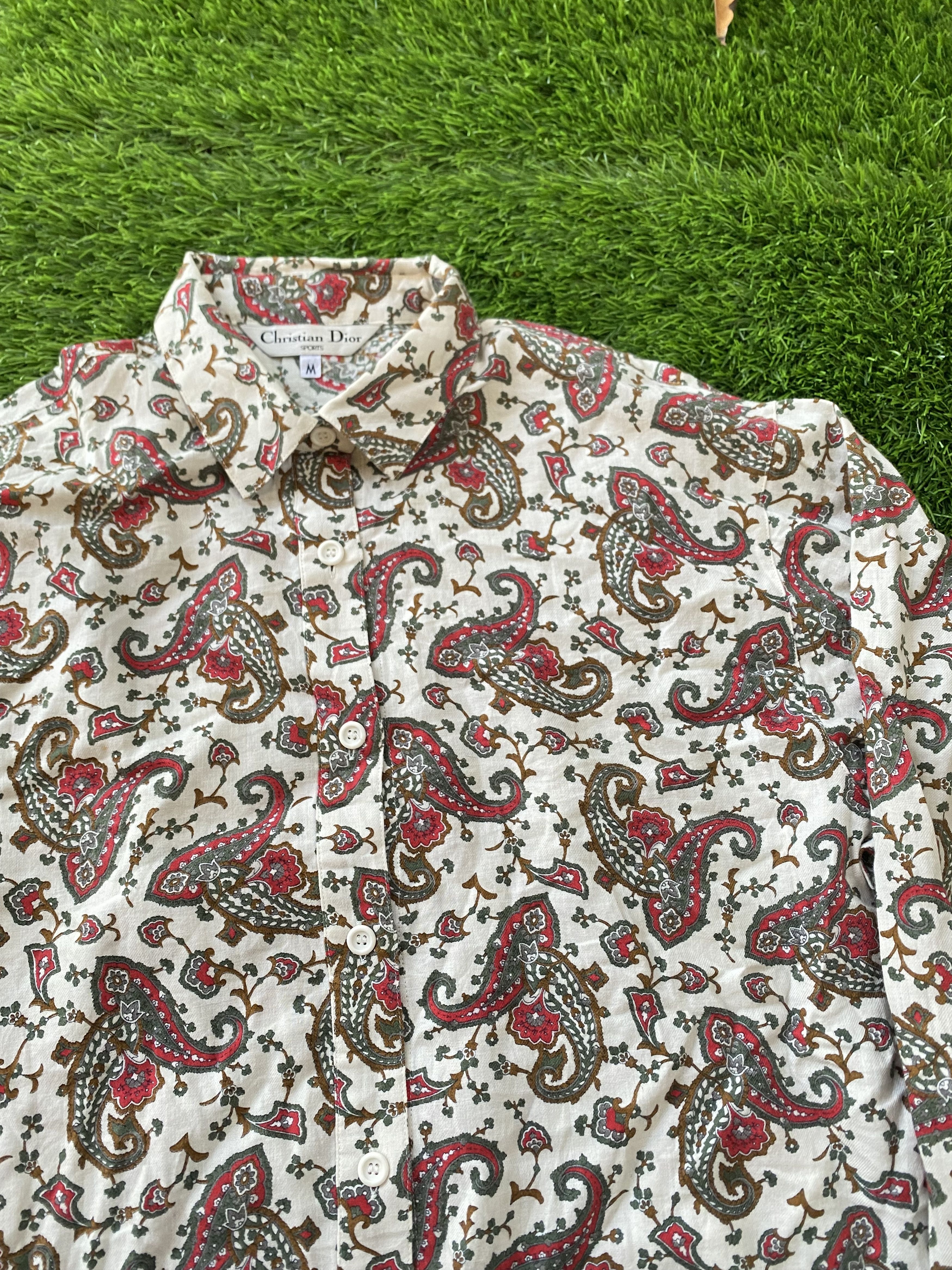 Christian Dior Monsieur Vintage 90s Christian Dior Paisley Longsleeve Shirts Size M / US 6-8 / IT 42-44 - 2 Thumbnail