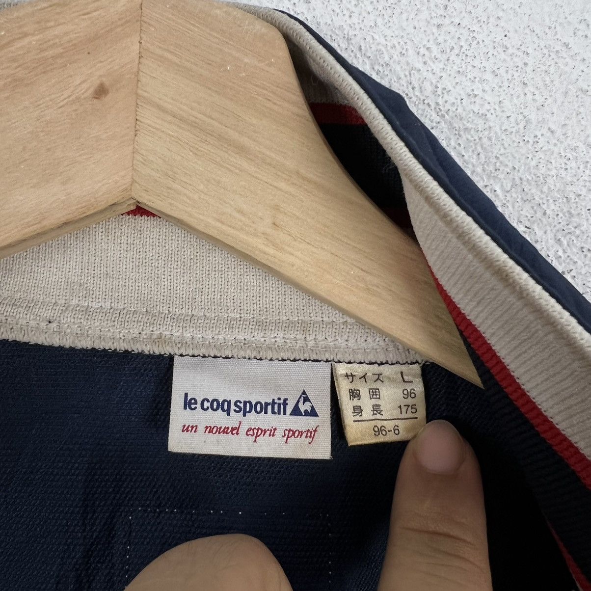 Japanese Brand VINTAGE LE COQ SPORTIF BIG LOGO JACKET Size US L / EU 52-54 / 3 - 12 Thumbnail