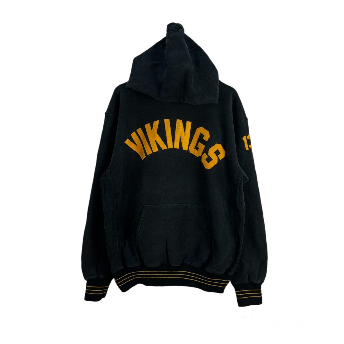 Japanese Brand × Vintage VINTAGE GREY BEAR MADE IN USA VIKINGS BIG LOGO HOODIE Size US XL / EU 56 / 4 - 1 Thumbnail
