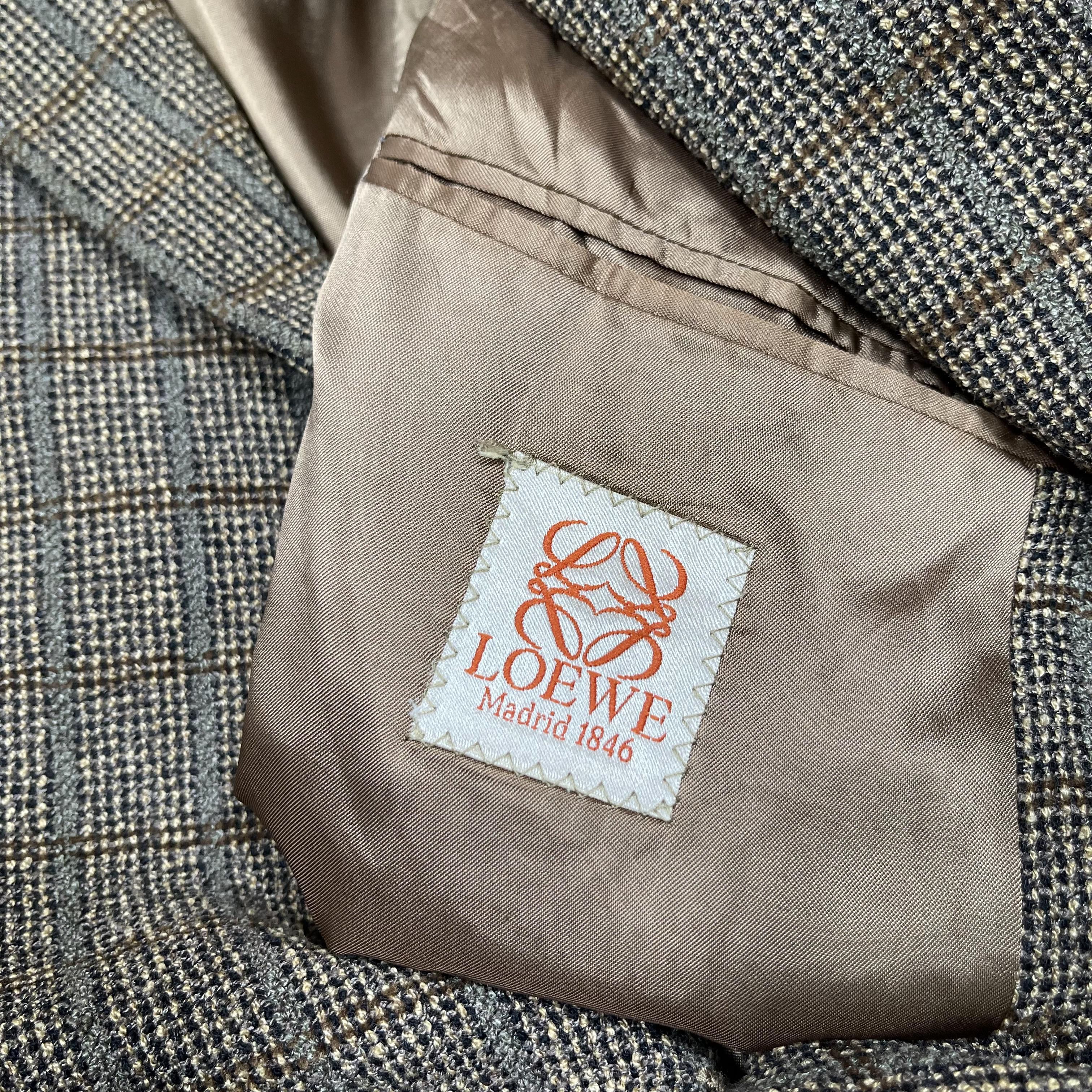 Loewe Loewe Plaid Wool 1990s Blazer Size 44R - 7 Thumbnail