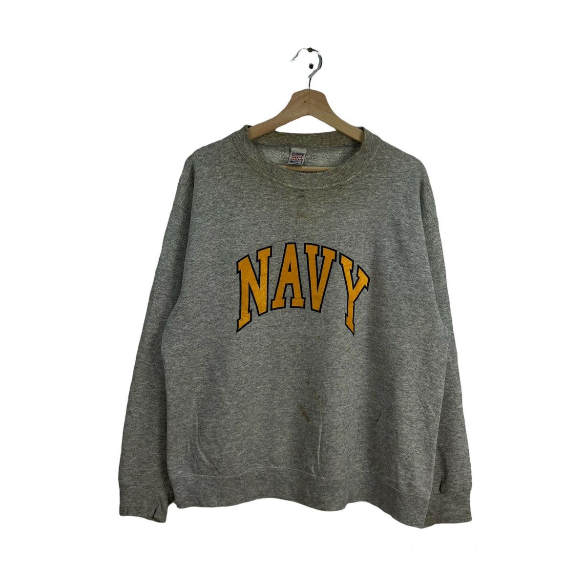 VINTAGE NAVY SOFFE HEAVY SWEATS SWEATSHIRT BIG LOGO