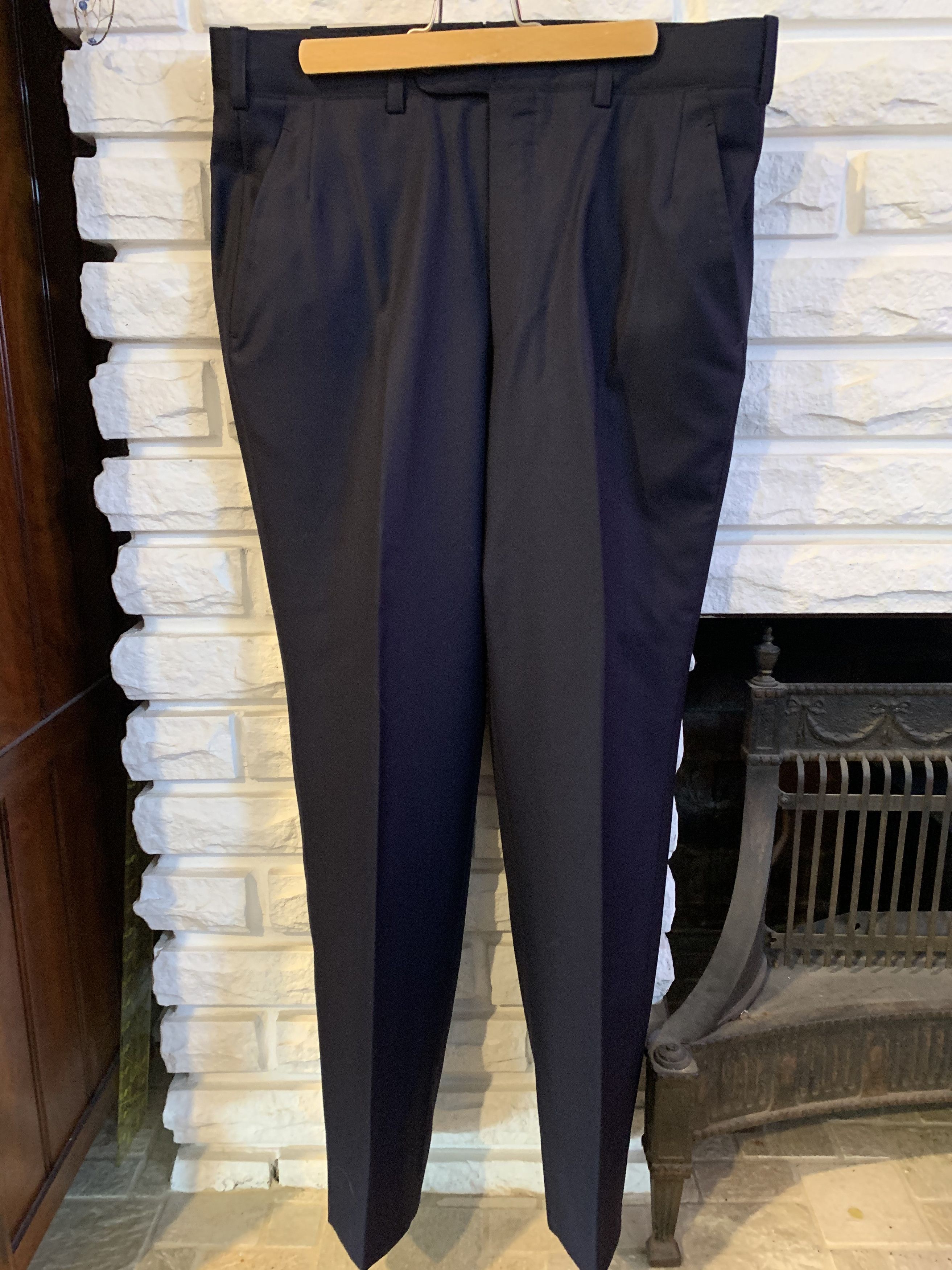 Other Navy Bespoke Tailored Trousers Size US 32 / EU 48 - 3 Thumbnail