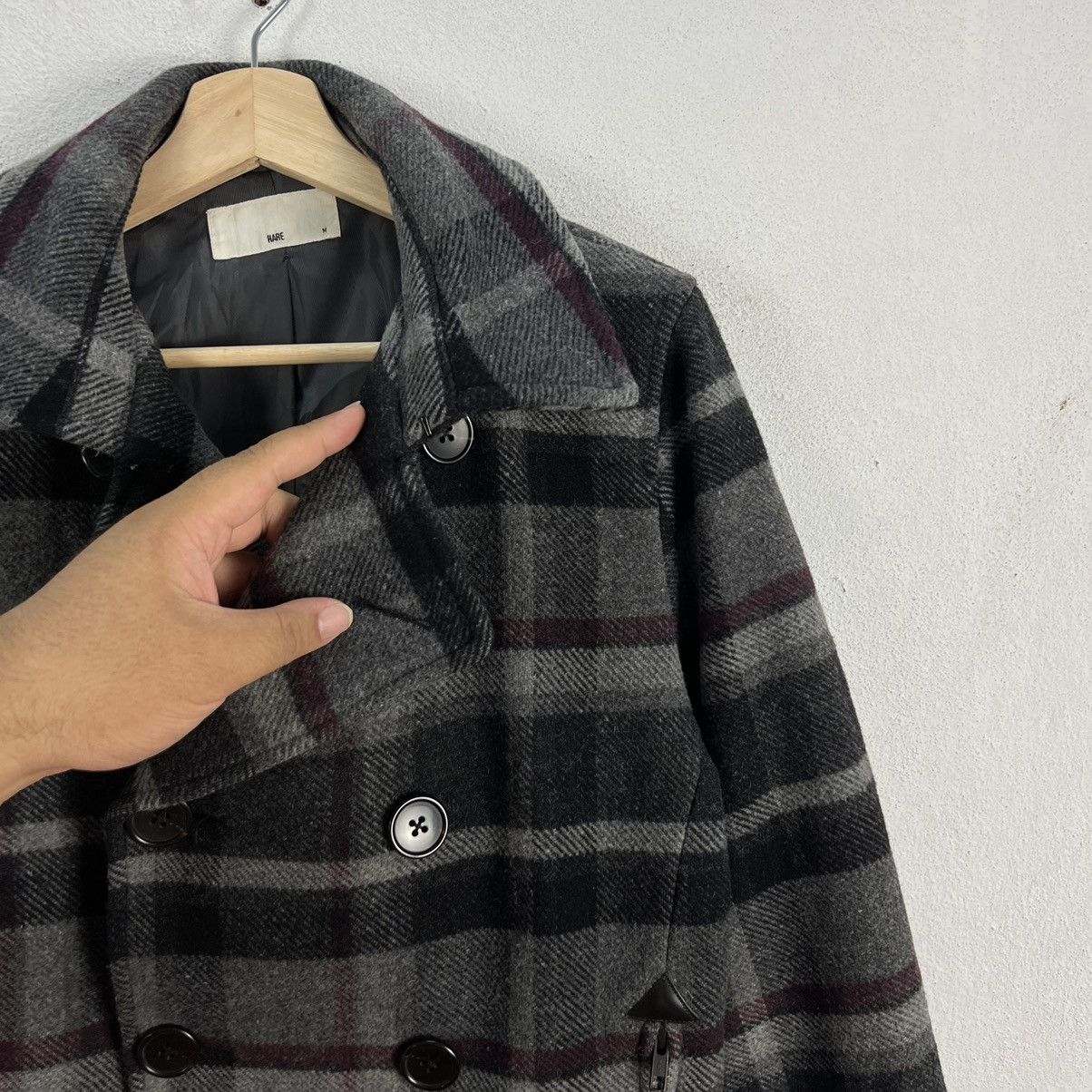 Japanese Brand RARE JACKET HARE TARTAN DESIGN DOUBLE BREAST STYLE Size US M / EU 48-50 / 2 - 5 Thumbnail