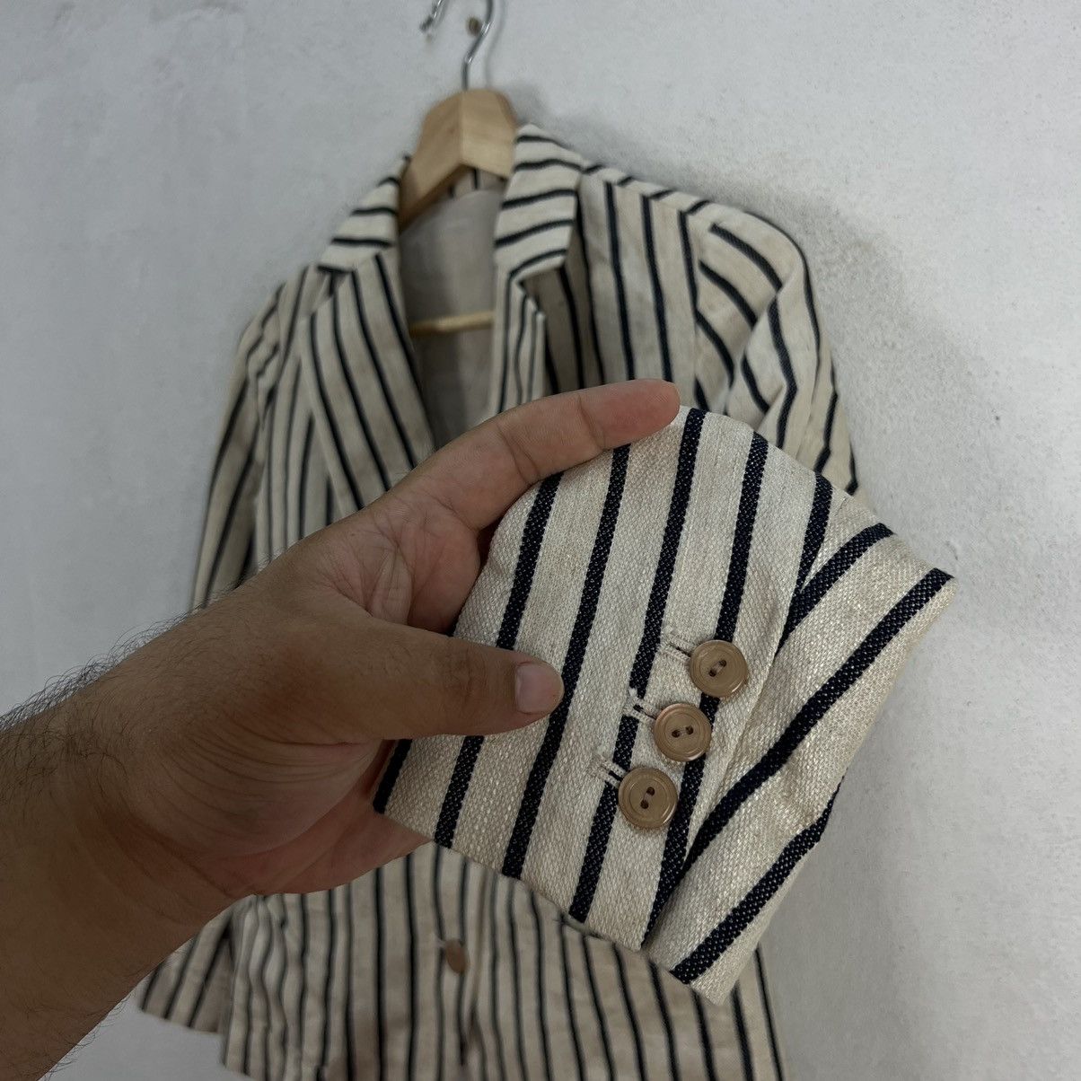 Japanese Brand RARE Z’EPHYR D’PARIS FABRIC OF JAPAN STRIPED JACKET DESIGN Size US S / EU 44-46 / 1 - 6 Thumbnail