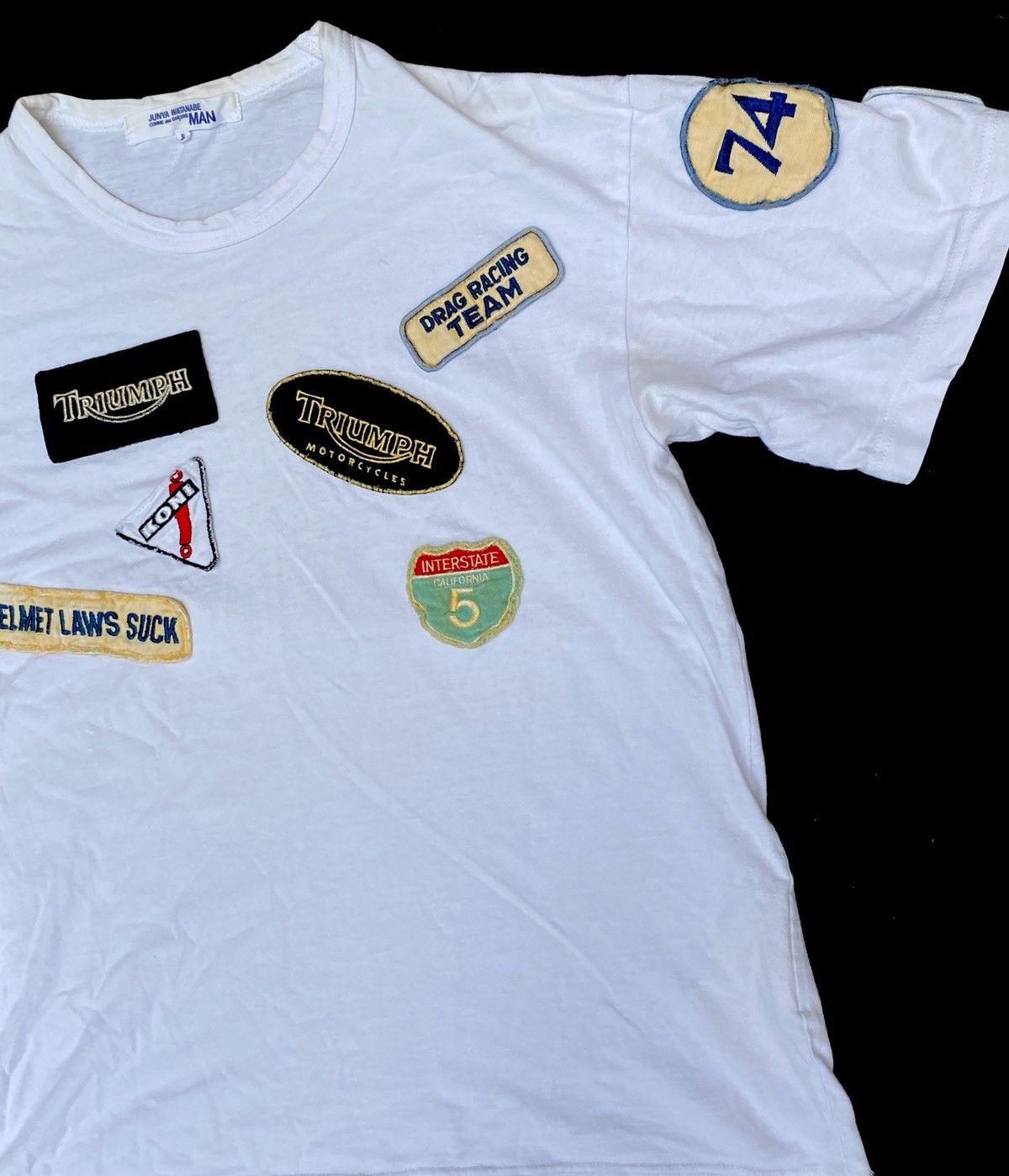 Junya Watanabe Junya Watanabe X Triumph patches T shirt Size US S / EU 44-46 / 1 - 2 Thumbnail