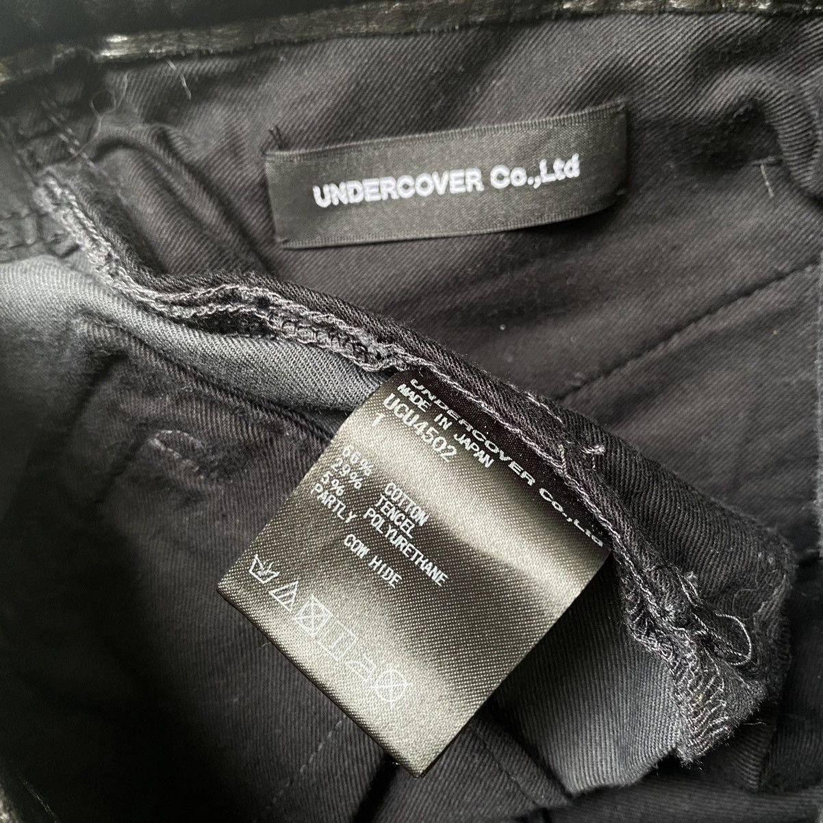 Undercover SS18 Leather Waist Wool Vasity Patch Jeans Size US 29 - 5 Thumbnail