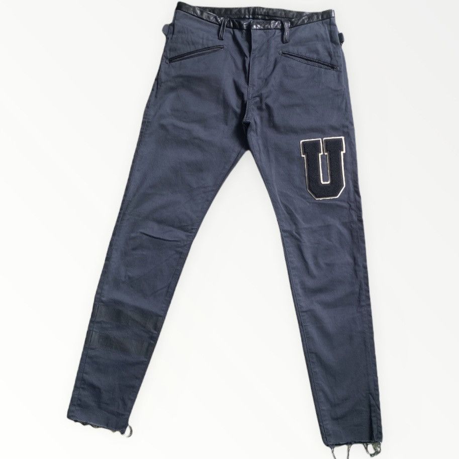 Undercover SS18 Leather Waist Wool Vasity Patch Jeans Size US 29 - 1 Thumbnail