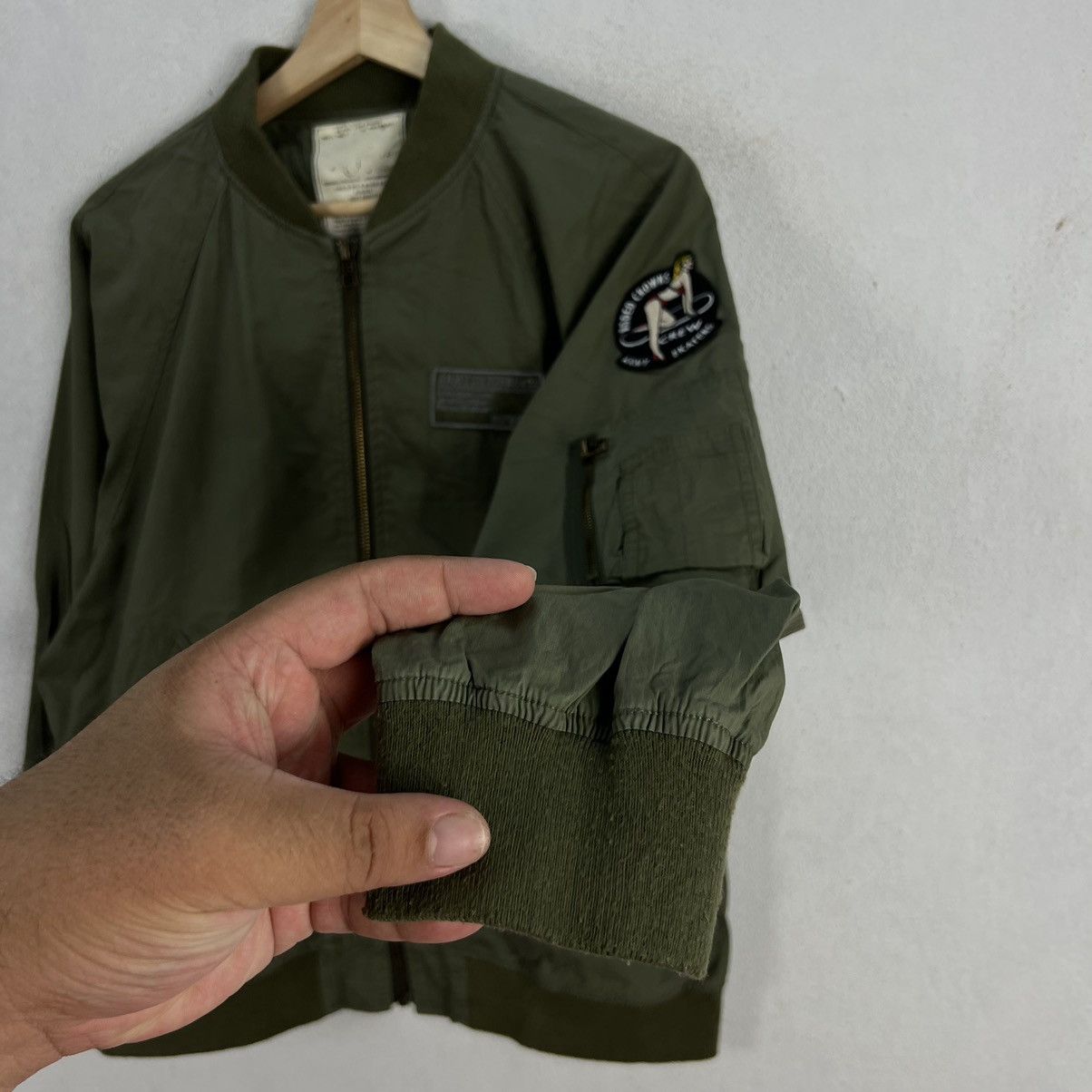 Japanese Brand RARE BOMBER JACKET RODEO CROWNS ARMY CREW SKATERS BIG LOGO Size US M / EU 48-50 / 2 - 6 Thumbnail