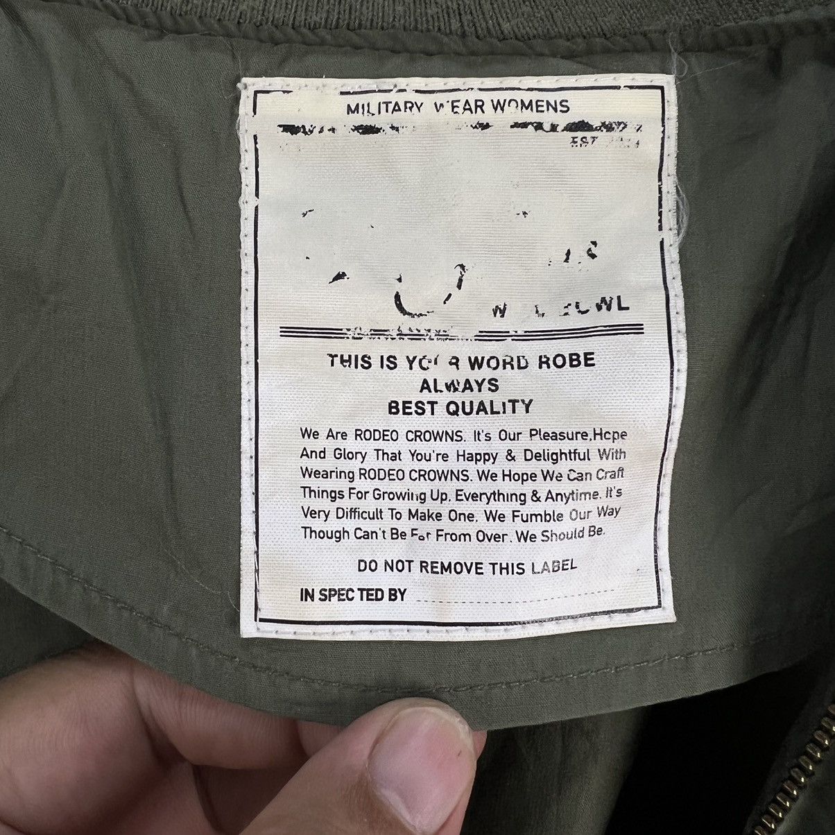 Japanese Brand RARE BOMBER JACKET RODEO CROWNS ARMY CREW SKATERS BIG LOGO Size US M / EU 48-50 / 2 - 9 Thumbnail