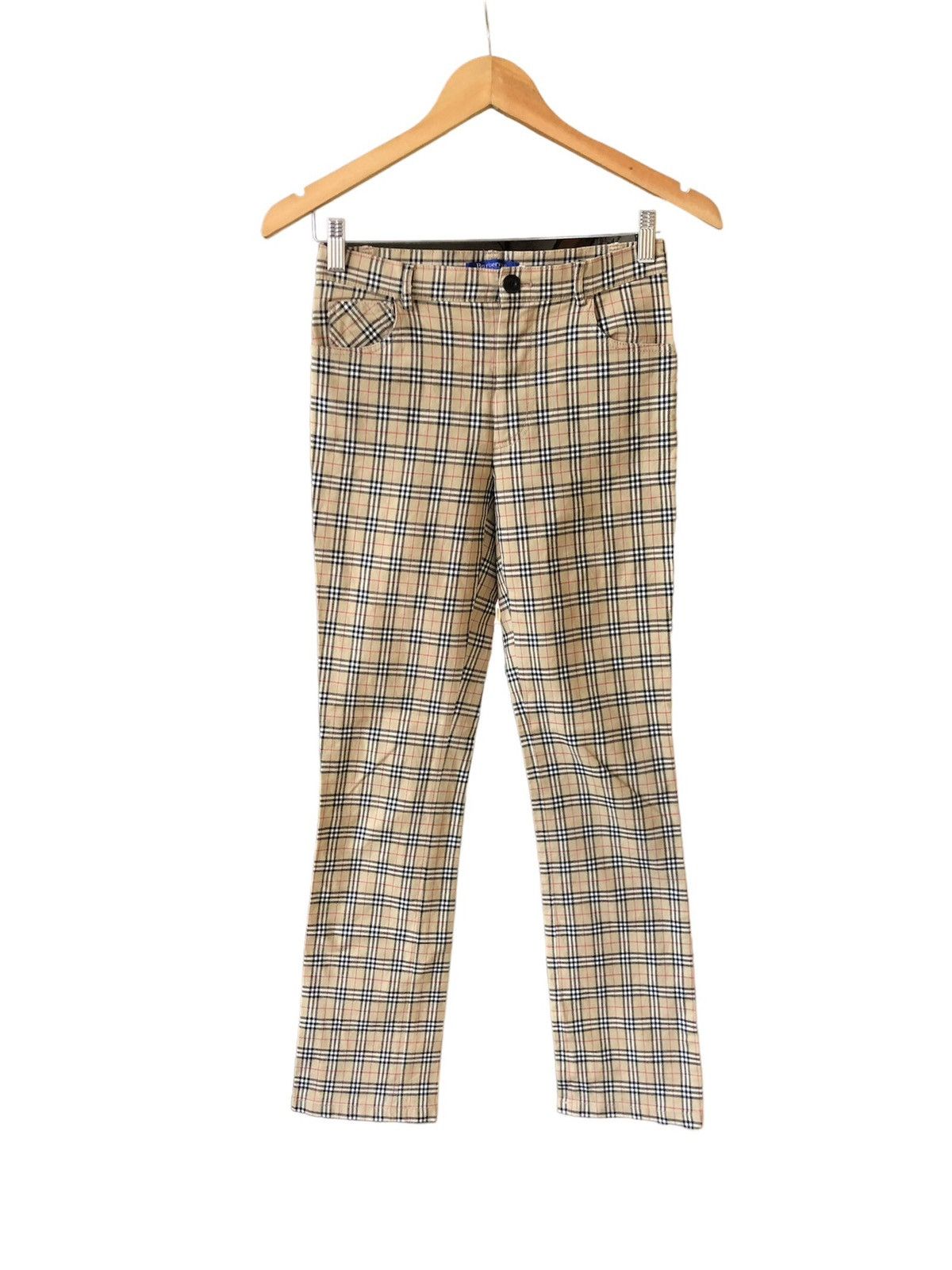 Burberry Vintage Burberry Nova Check Stretchable Blue Tag Pants Size 27" / US 4 / IT 40 - 24 Thumbnail