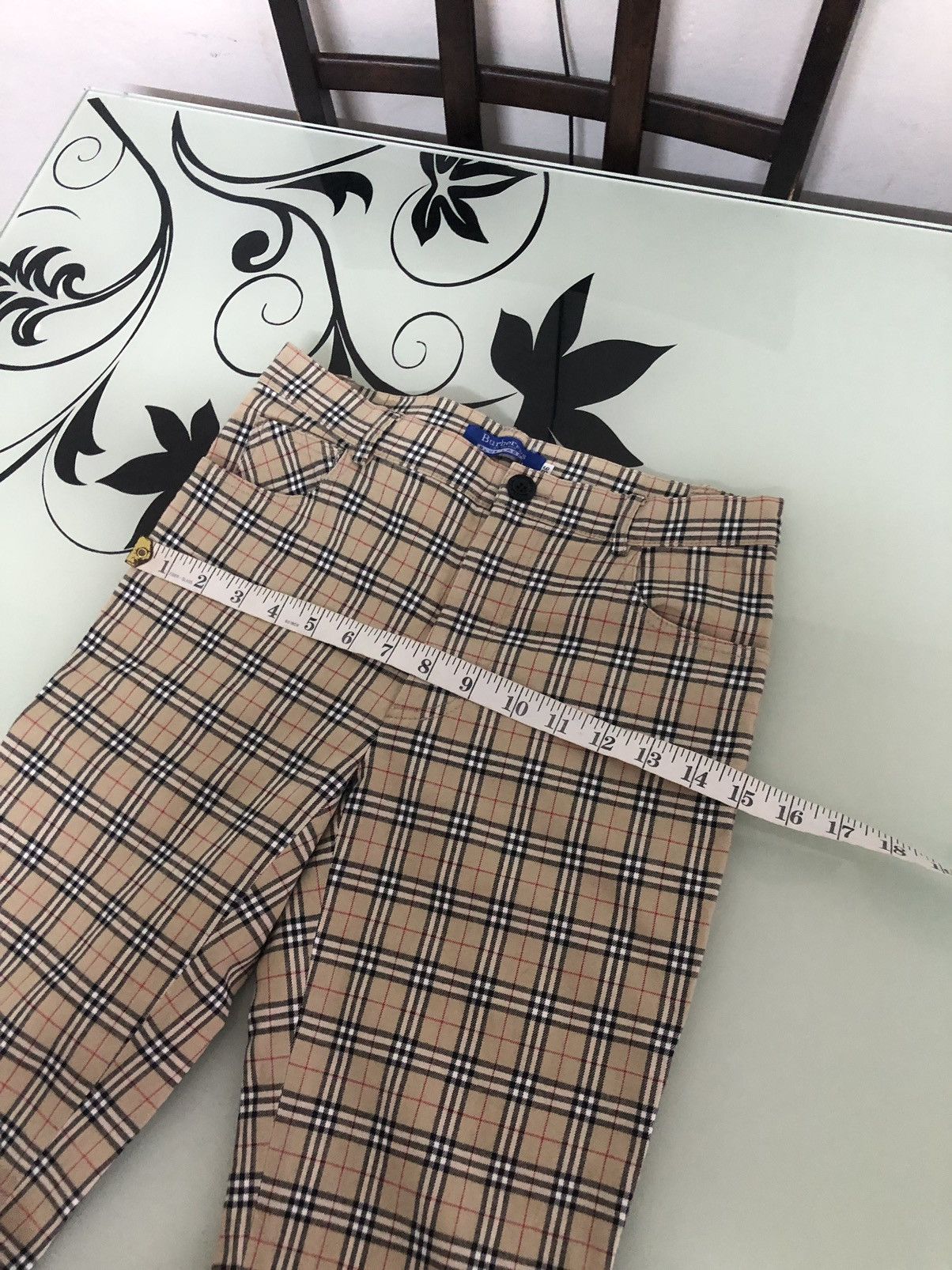 Burberry Vintage Burberry Nova Check Stretchable Blue Tag Pants Size 27" / US 4 / IT 40 - 19 Thumbnail
