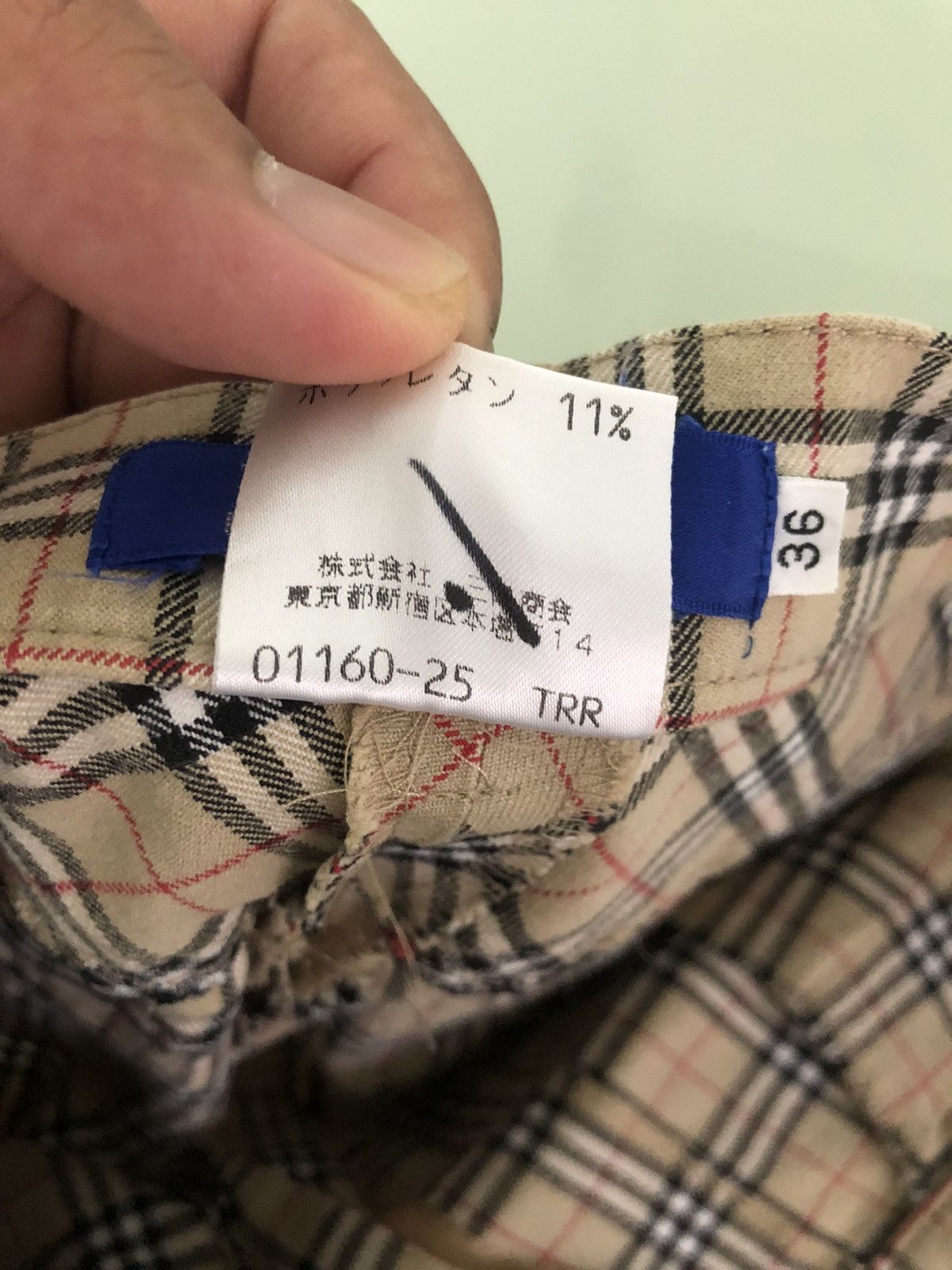 Burberry Vintage Burberry Nova Check Stretchable Blue Tag Pants Size 27" / US 4 / IT 40 - 15 Thumbnail
