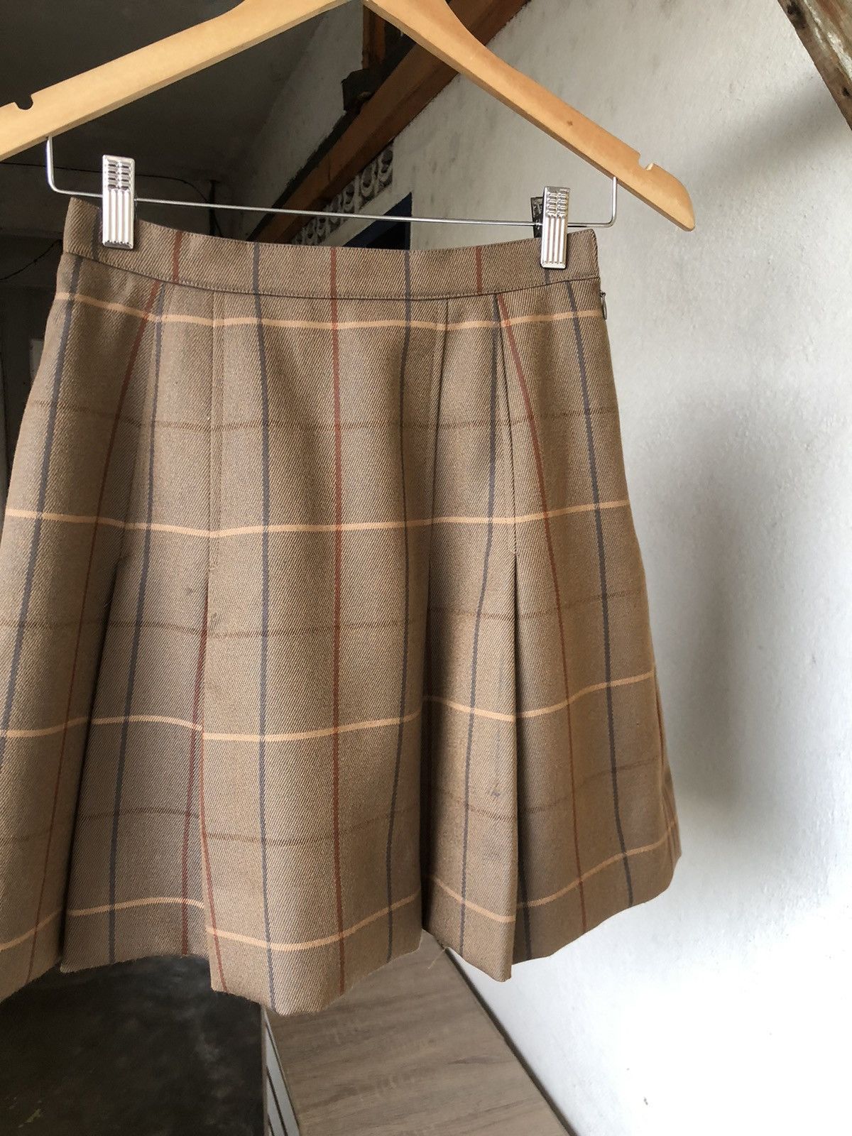 Burberry Vintage 90s Burberry Nova Check Pleated Skirt Size 25" / US 0 / IT 36 - 3 Thumbnail