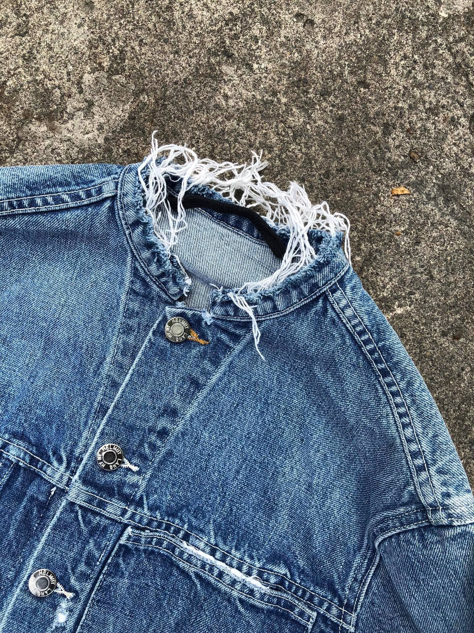 Helmut Lang Helmut Lang Distressed Deconstructed Denim Jacket Size XS / US 0-2 / IT 36-38 - 18 Thumbnail
