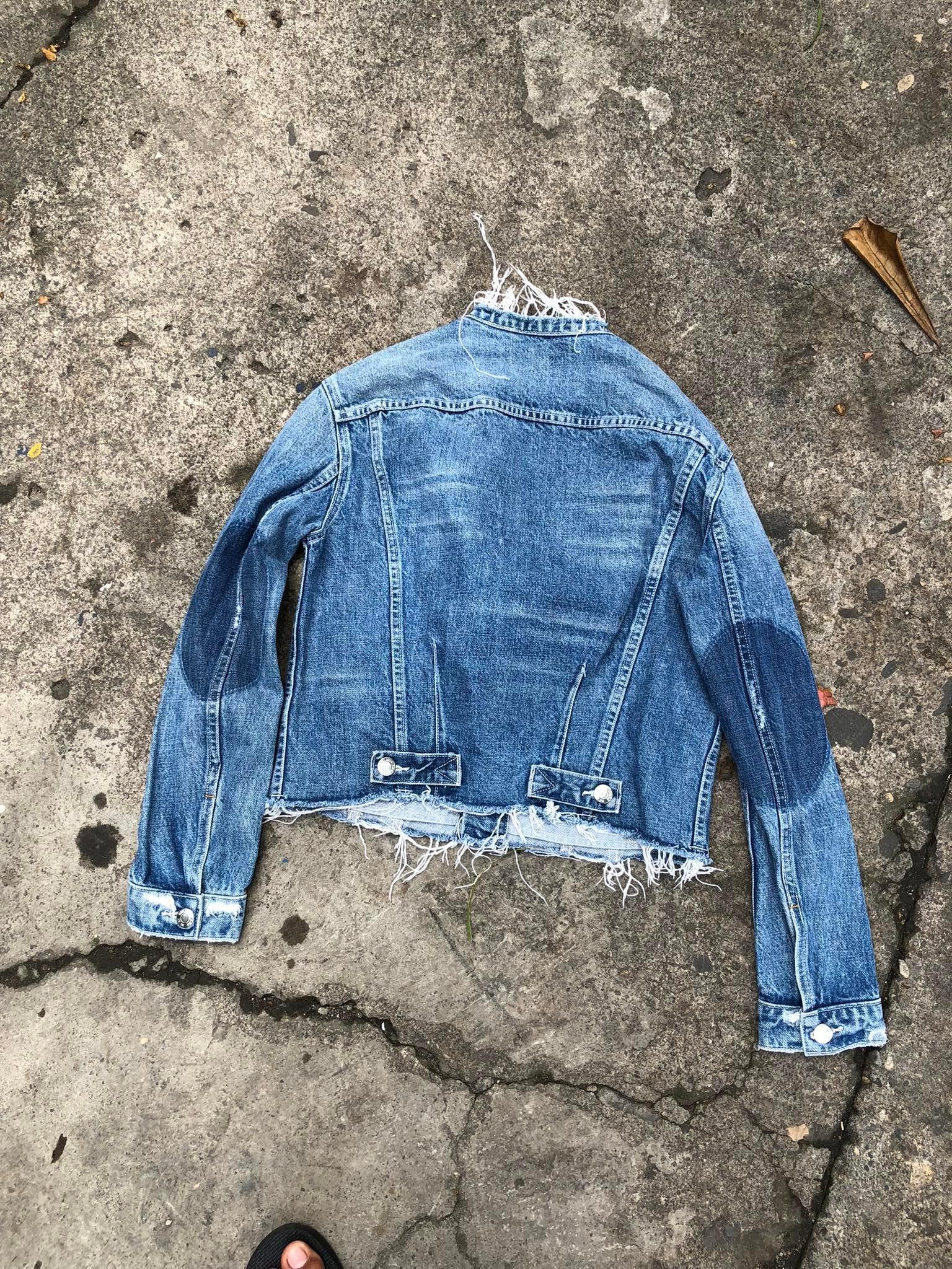 Helmut Lang Distressed Deconstructed Denim Jacket