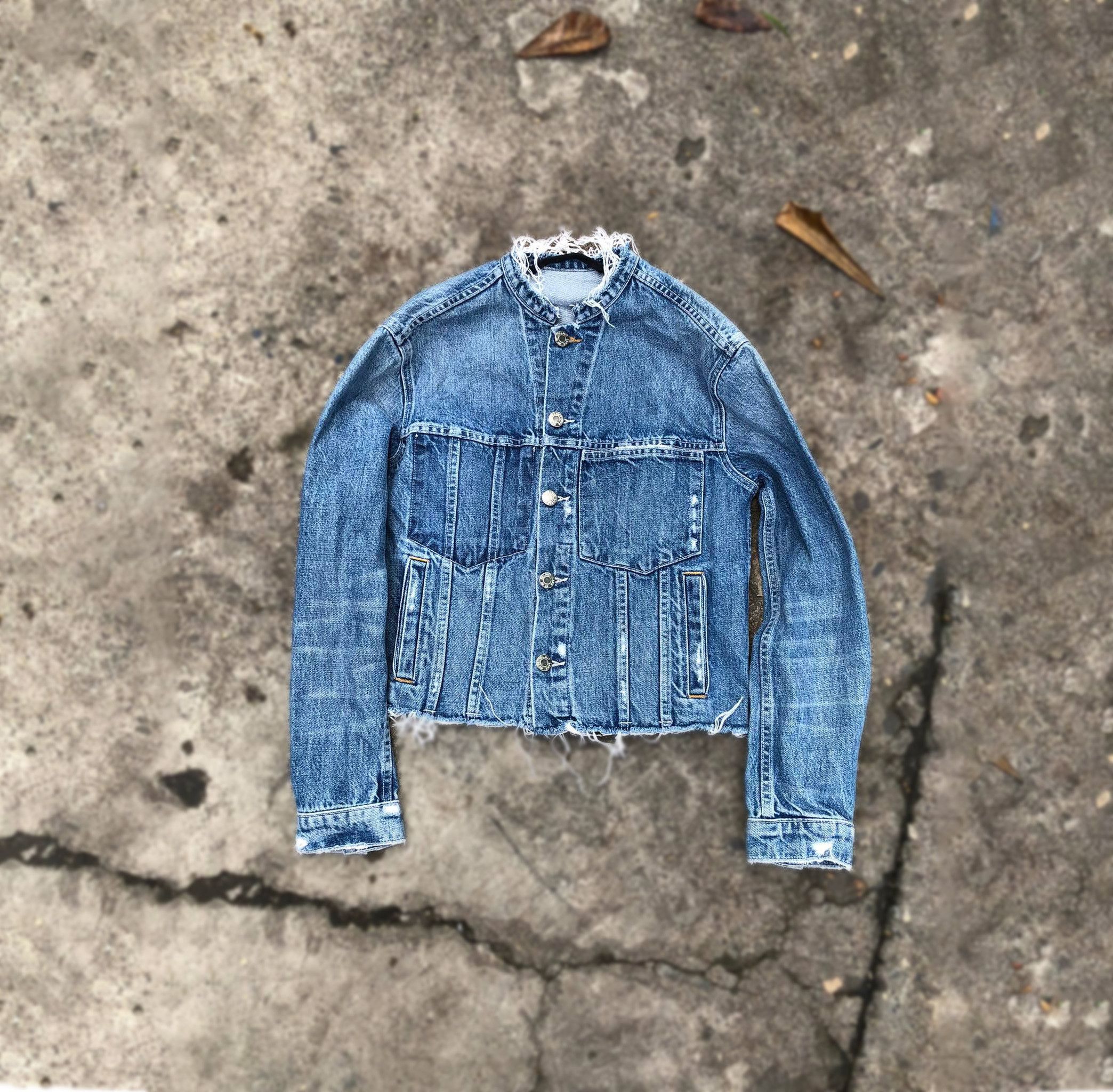 Helmut Lang Distressed Deconstructed Denim Jacket