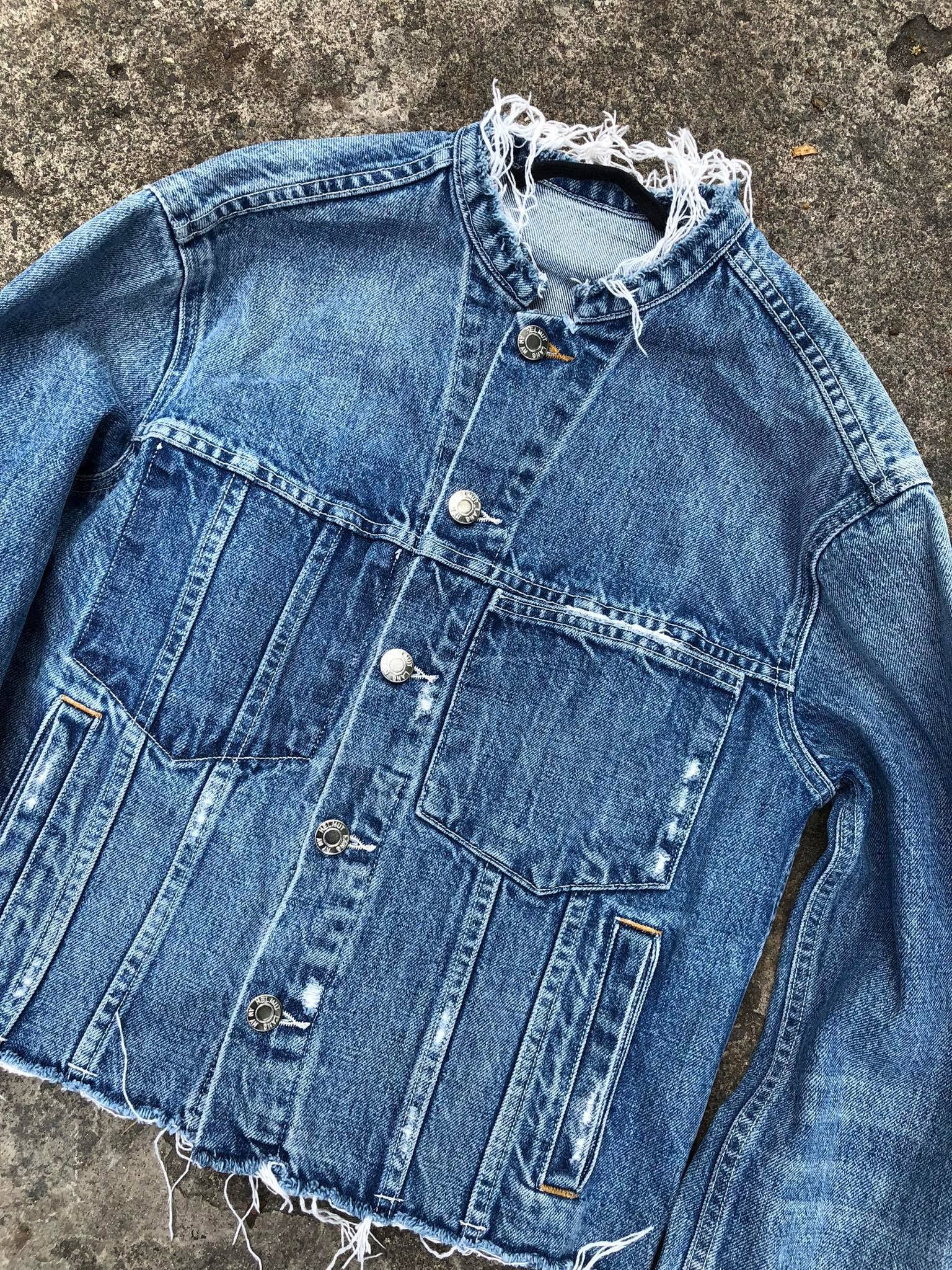 Helmut Lang Distressed Deconstructed Denim Jacket