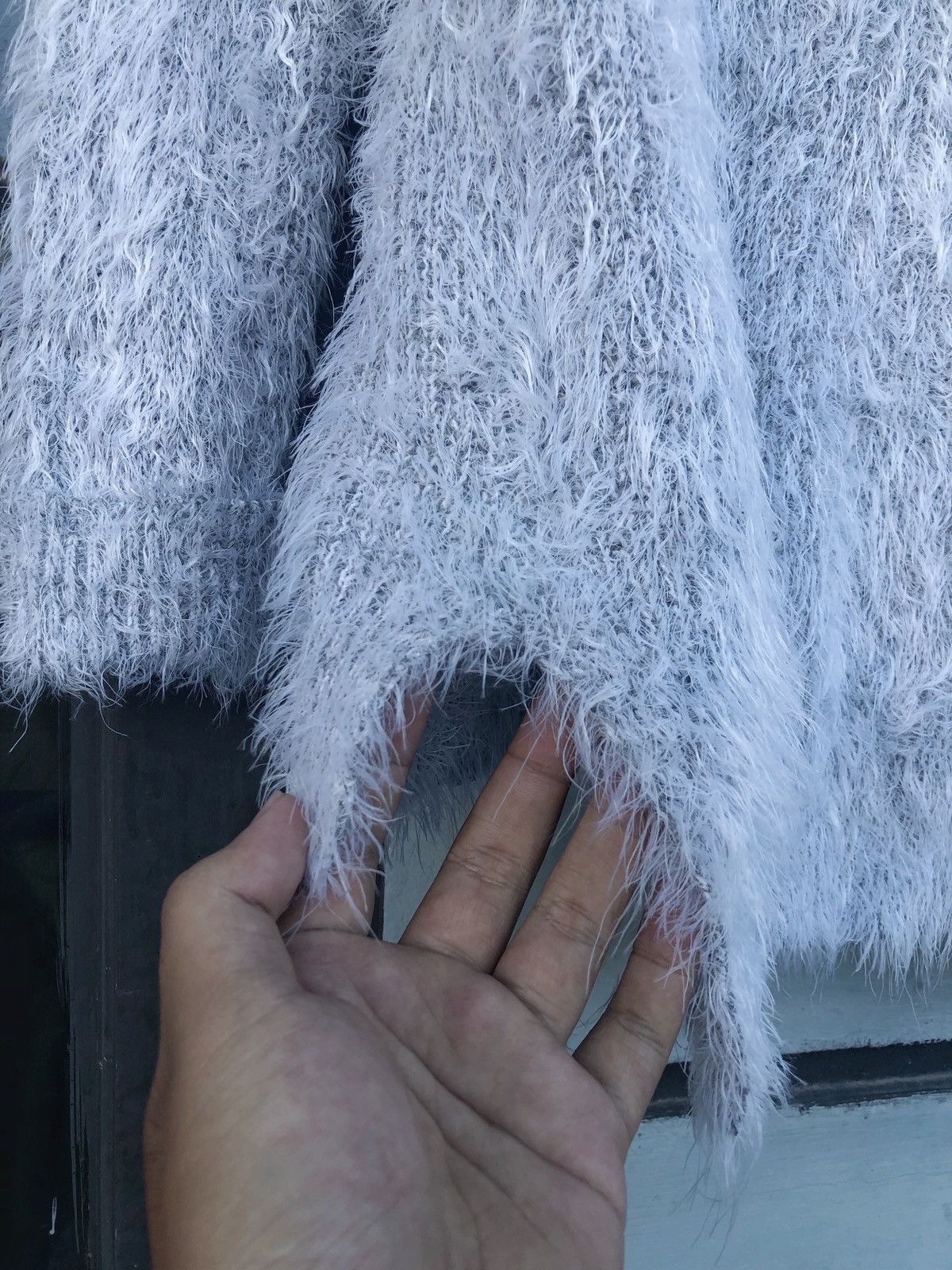 Hysteric Glamour × Issey Miyake Fuzzy Mohair Shiny Ripple Shag Shaggy Knitwear Size US L / EU 52-54 / 3 - 5 Thumbnail