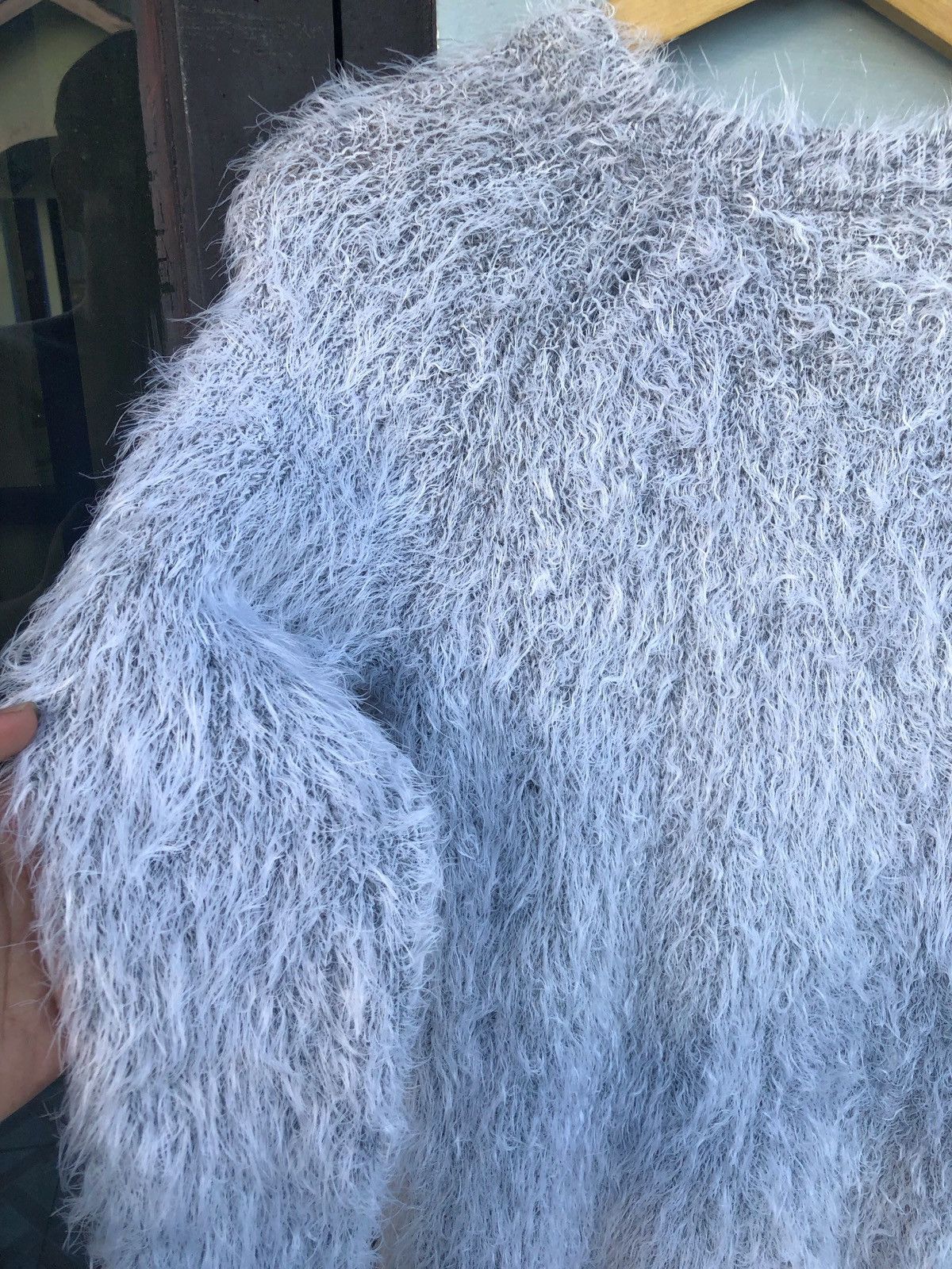 Hysteric Glamour × Issey Miyake Fuzzy Mohair Shiny Ripple Shag Shaggy Knitwear Size US L / EU 52-54 / 3 - 3 Thumbnail