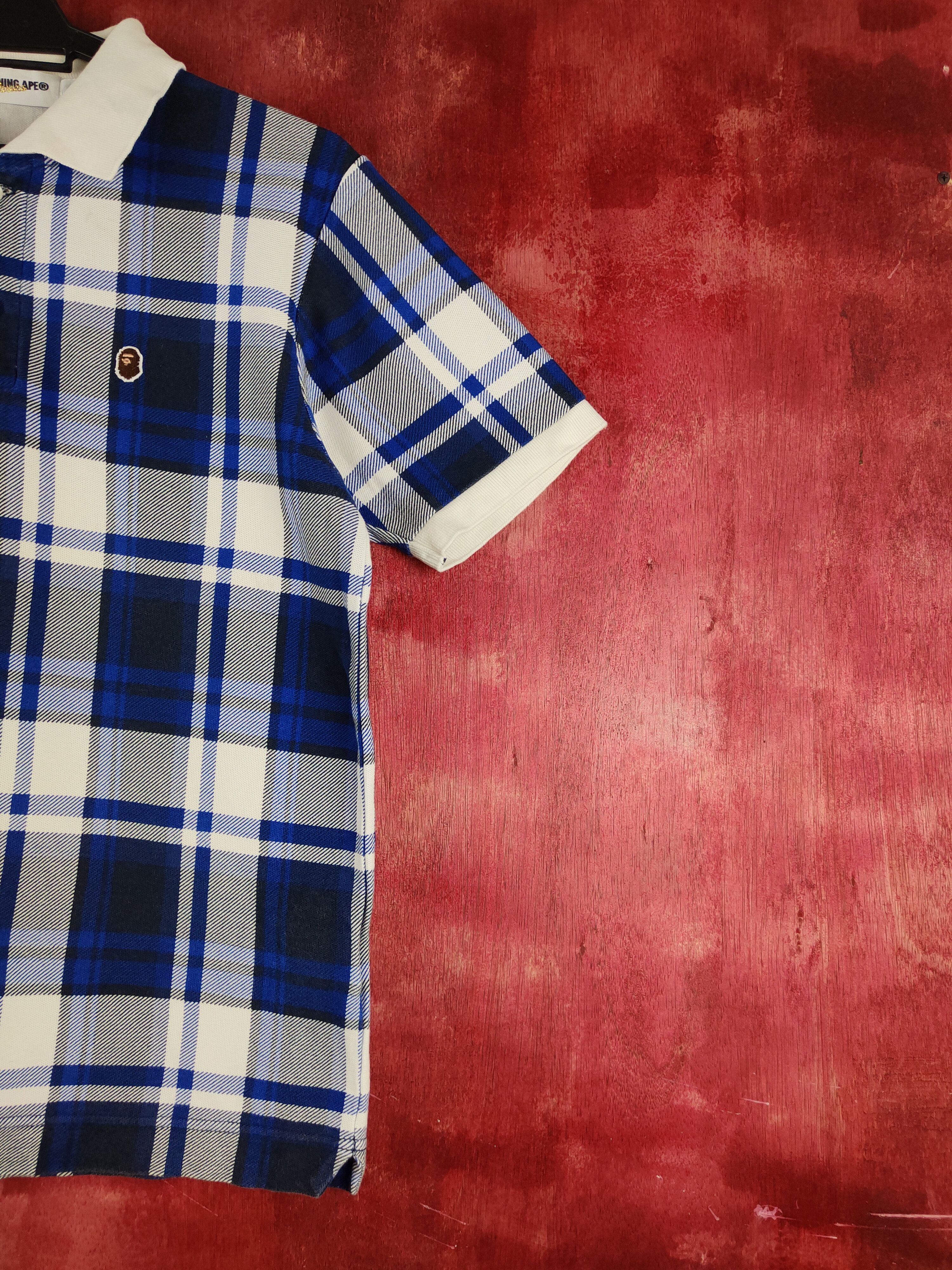 Bape Bape Check One Point Polo #S1115 Size US S / EU 44-46 / 1 - 6 Thumbnail