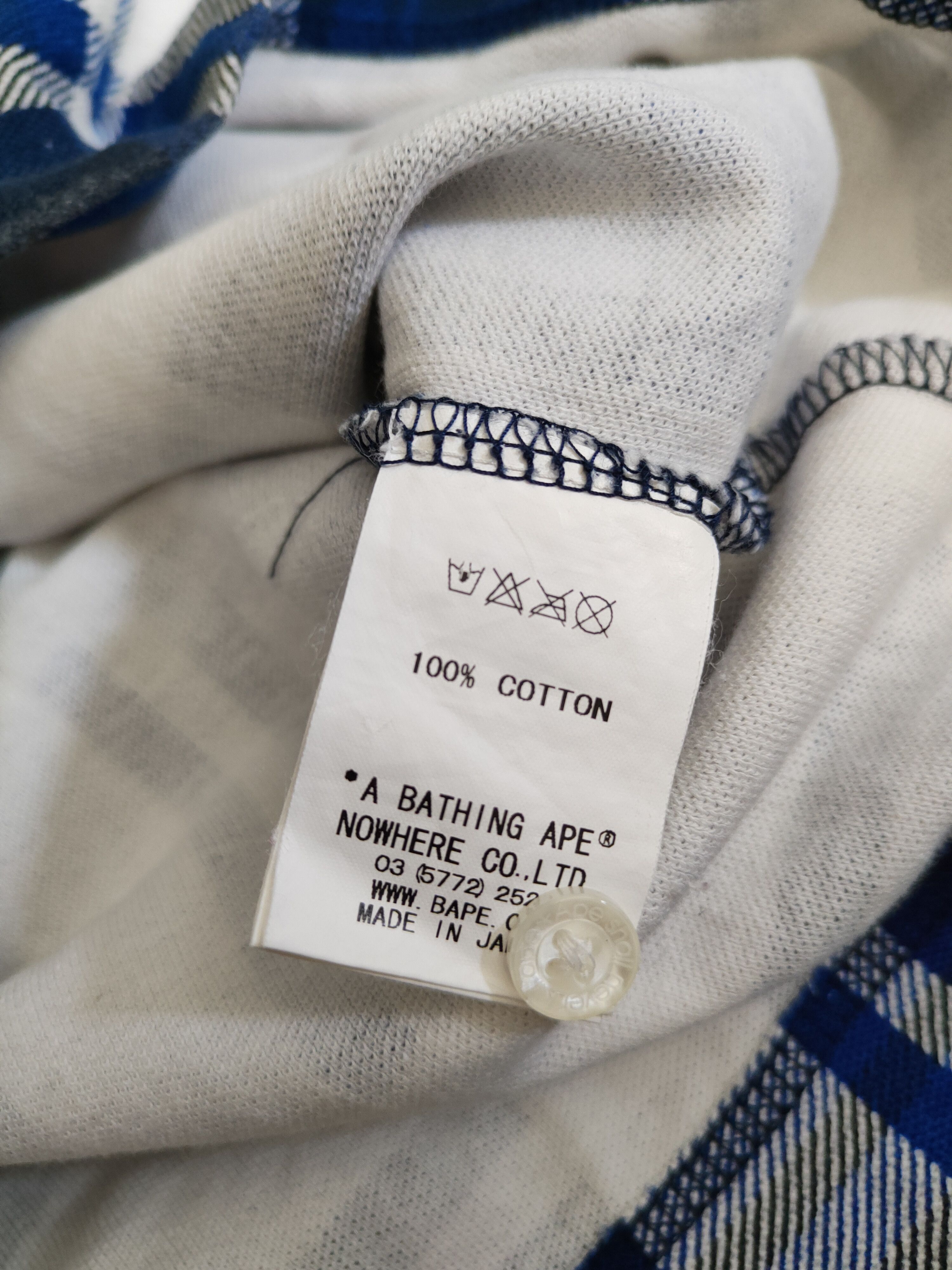 Bape Bape Check One Point Polo #S1115 Size US S / EU 44-46 / 1 - 11 Thumbnail