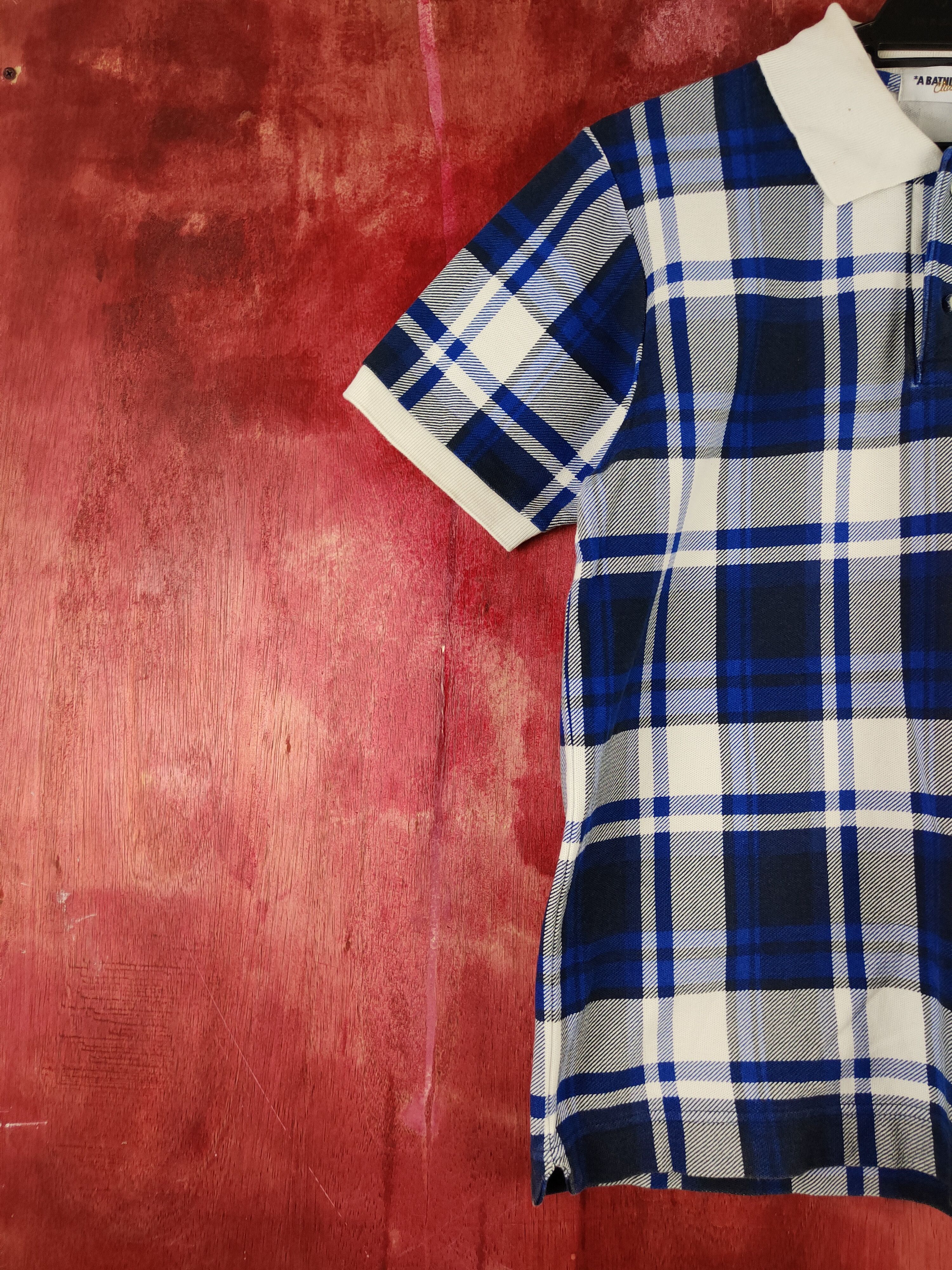 Bape Bape Check One Point Polo #S1115 Size US S / EU 44-46 / 1 - 4 Thumbnail
