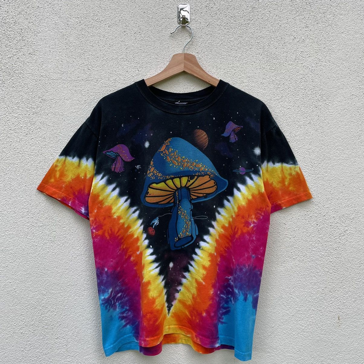 Vintage Vintage Shrooms Psychedelic Tie Dye Tee Shirt Size US M / EU 48-50 / 2 - 1 Thumbnail