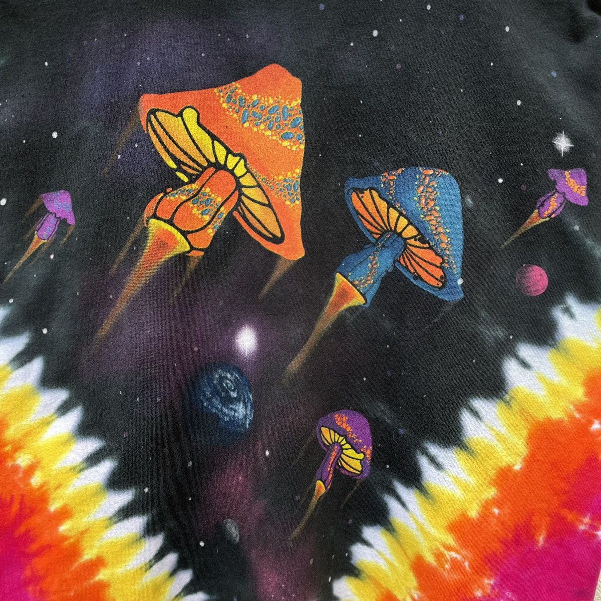 Vintage Vintage Shrooms Psychedelic Tie Dye Tee Shirt Size US M / EU 48-50 / 2 - 5 Thumbnail