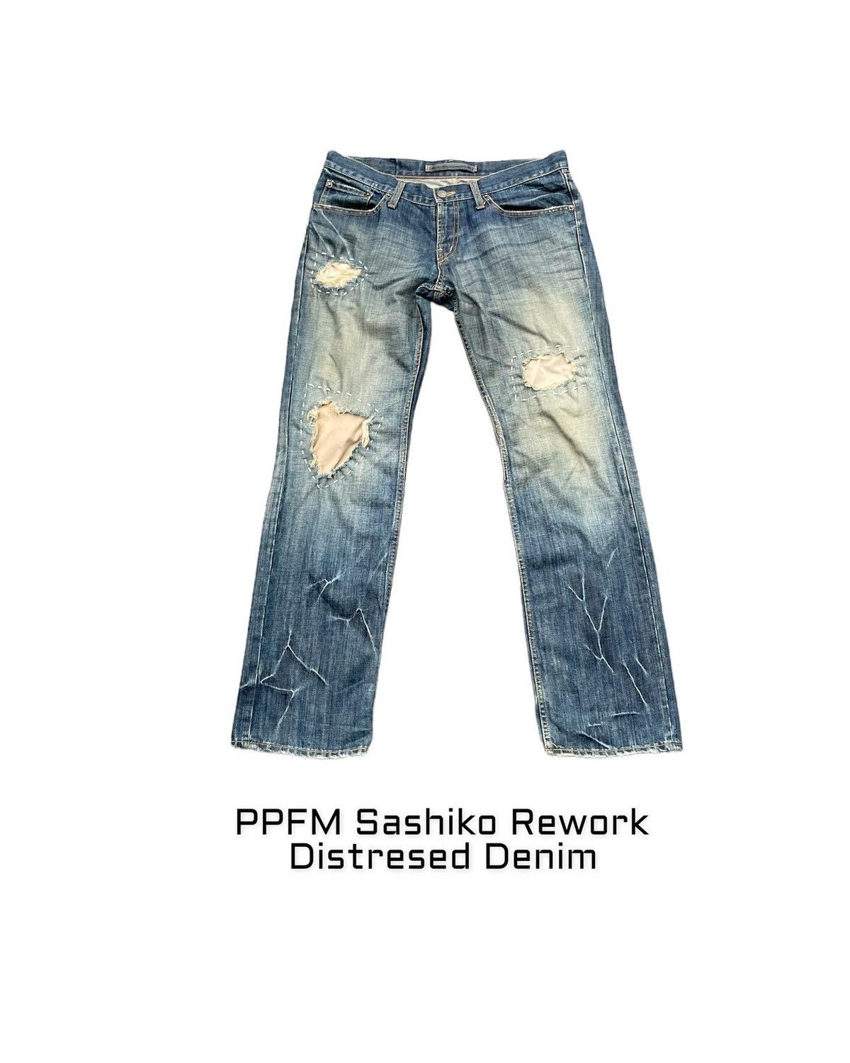 PPFM PPFM Sashiko Rework & Distresed Size US 34 / EU 50 - 1 Thumbnail
