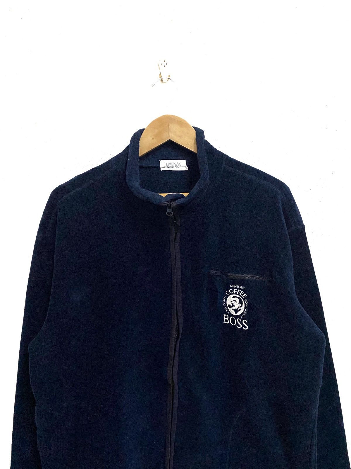 Japanese Brand × Vintage VINTAGE SUNTORY BOSS COFFEE FLEECE ZIPPER SWEATER Size US L / EU 52-54 / 3 - 3 Thumbnail