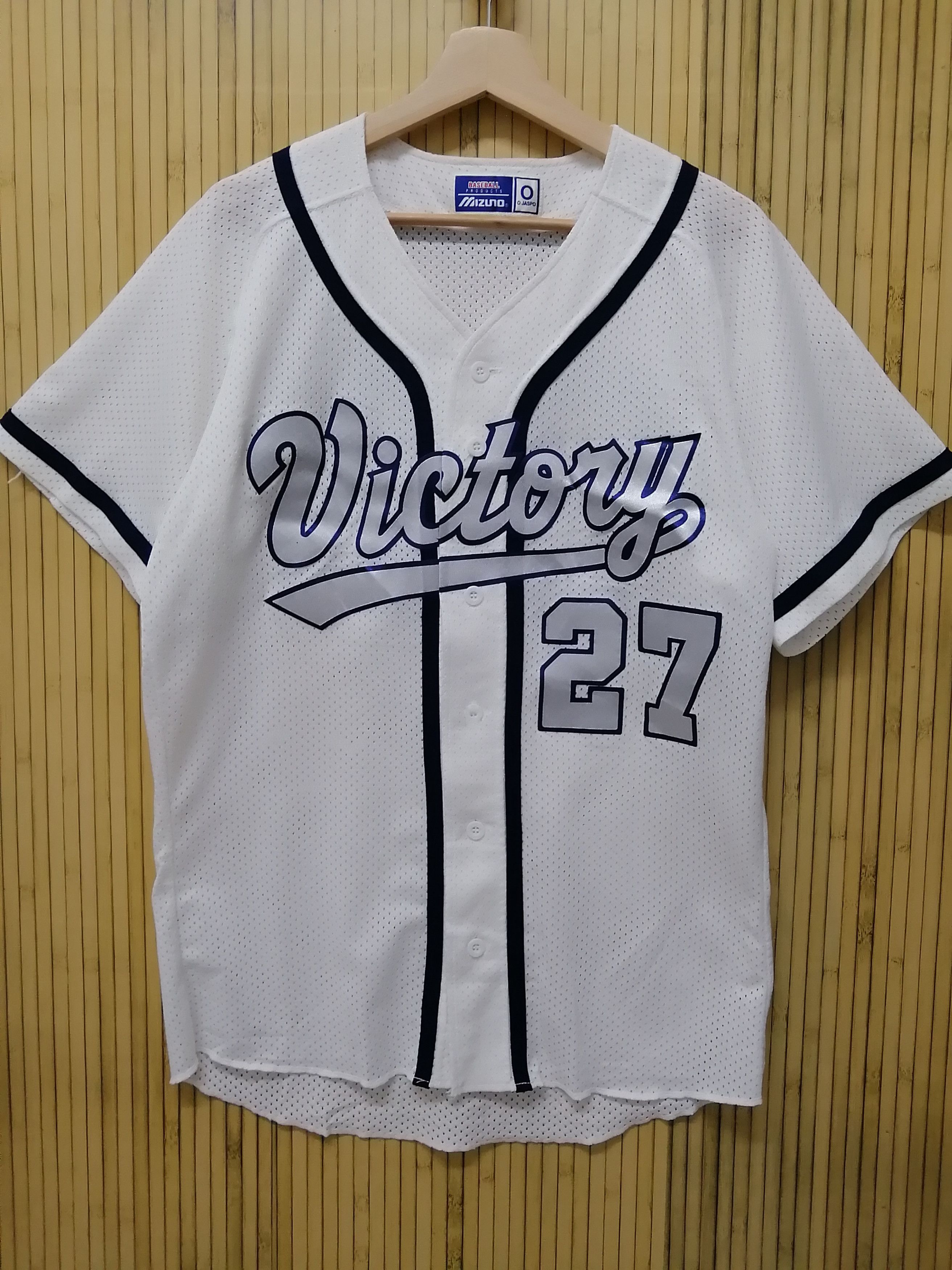 Japanese Brand Vintage MIZUNO #27 Victory Baseball Jersey Size US L / EU 52-54 / 3 - 7 Thumbnail