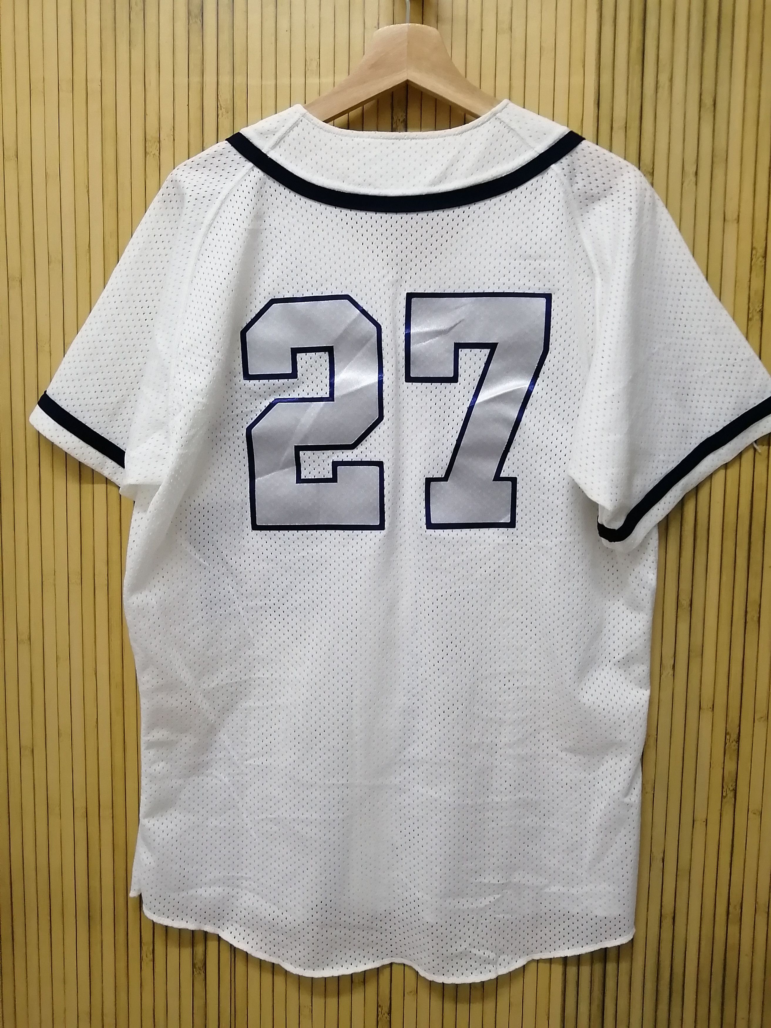Japanese Brand Vintage MIZUNO #27 Victory Baseball Jersey Size US L / EU 52-54 / 3 - 2 Thumbnail