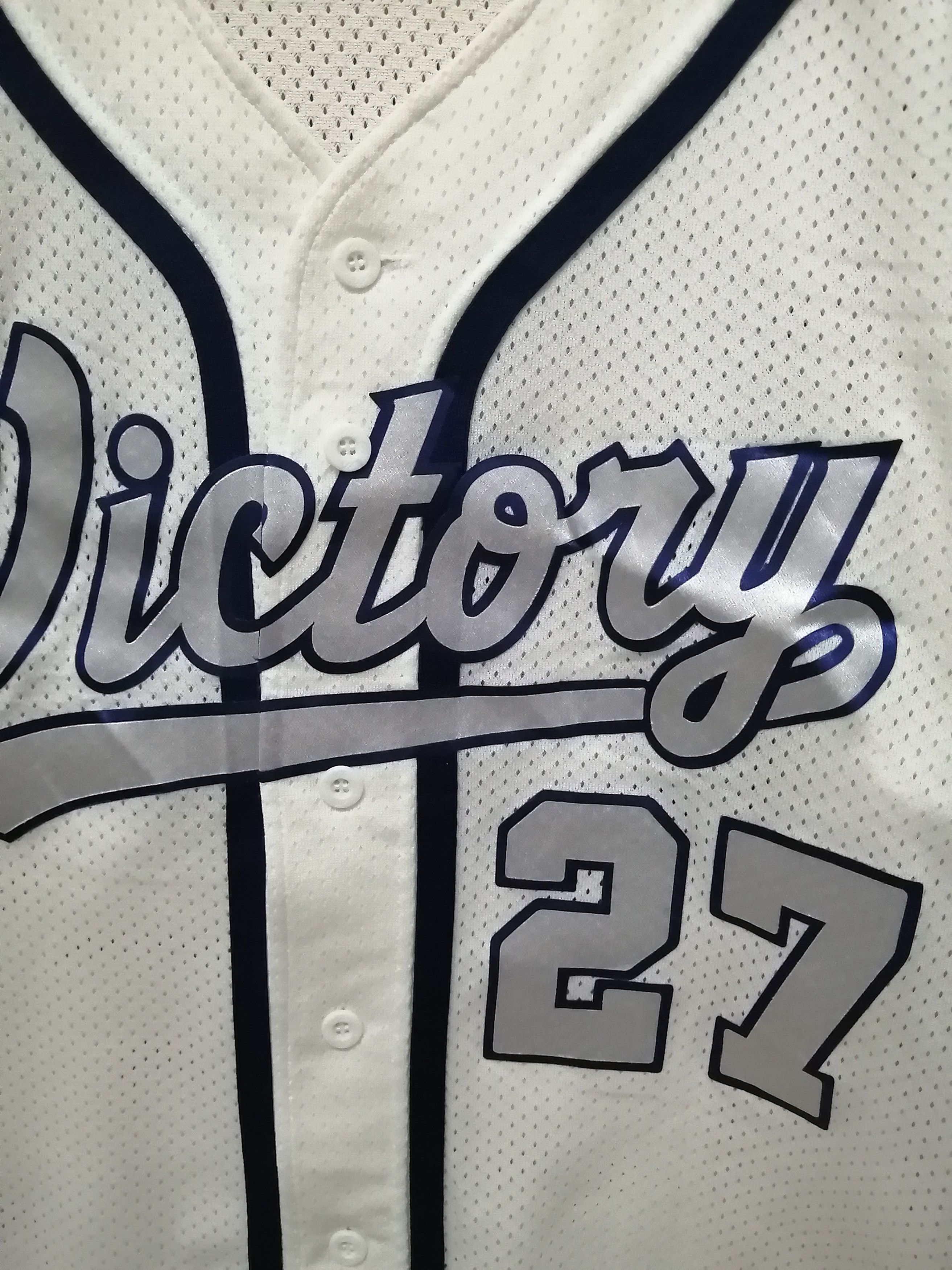 Japanese Brand Vintage MIZUNO #27 Victory Baseball Jersey Size US L / EU 52-54 / 3 - 5 Thumbnail