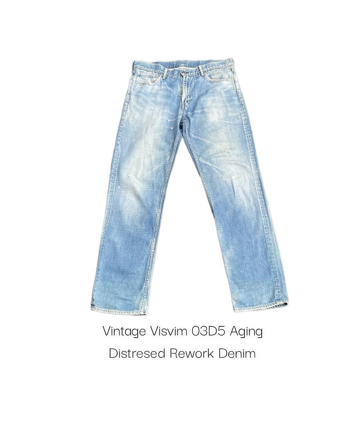 Image of Distressed Denim x Vintage Visvim Selvedge Aging Distresed Rework in Blue, Men's (Size 33)