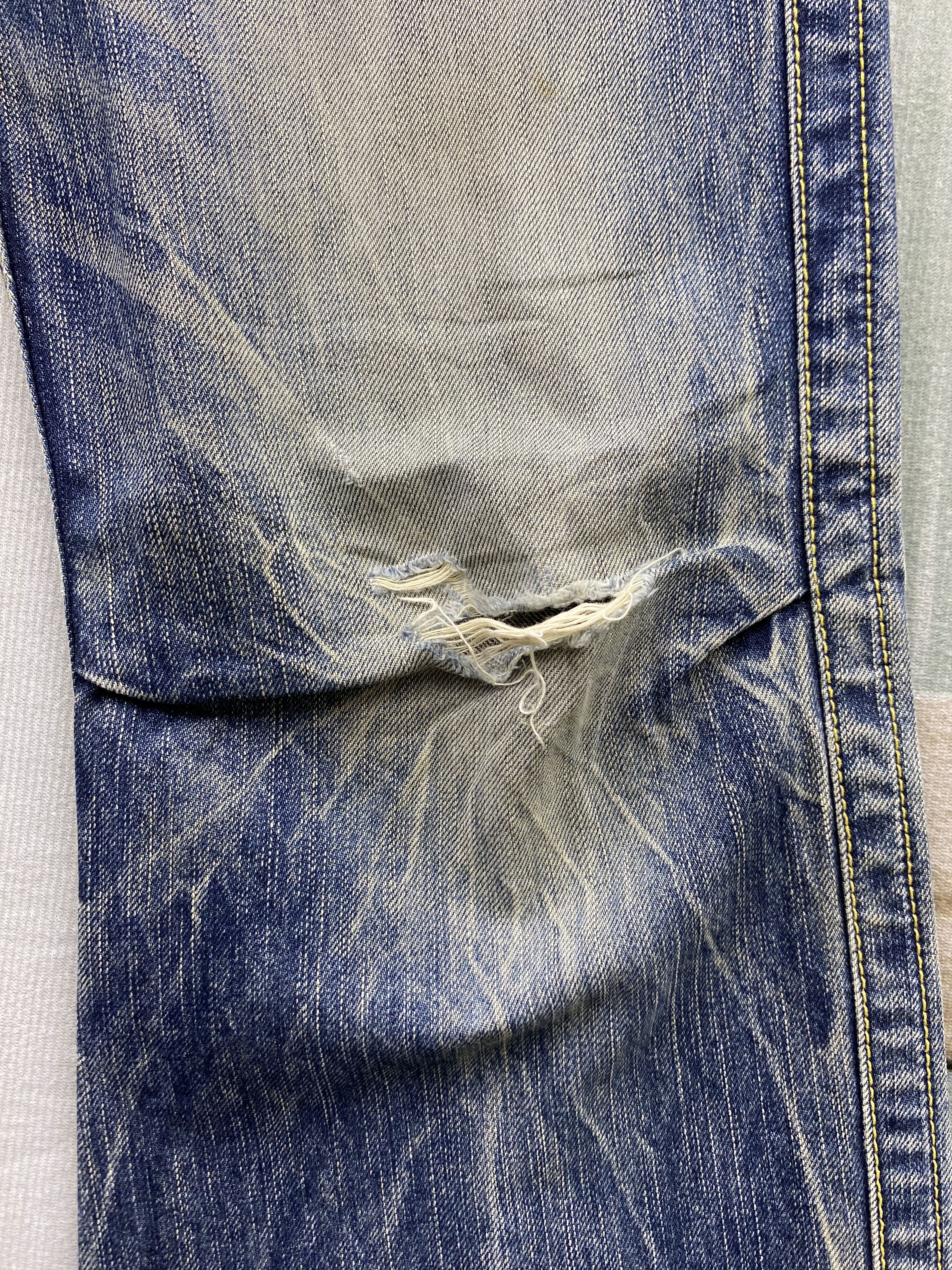 Japanese Brand Vintage Japanese Brand Blue Way Distress Denim Jean Size US 28 / EU 44 - 12 Thumbnail