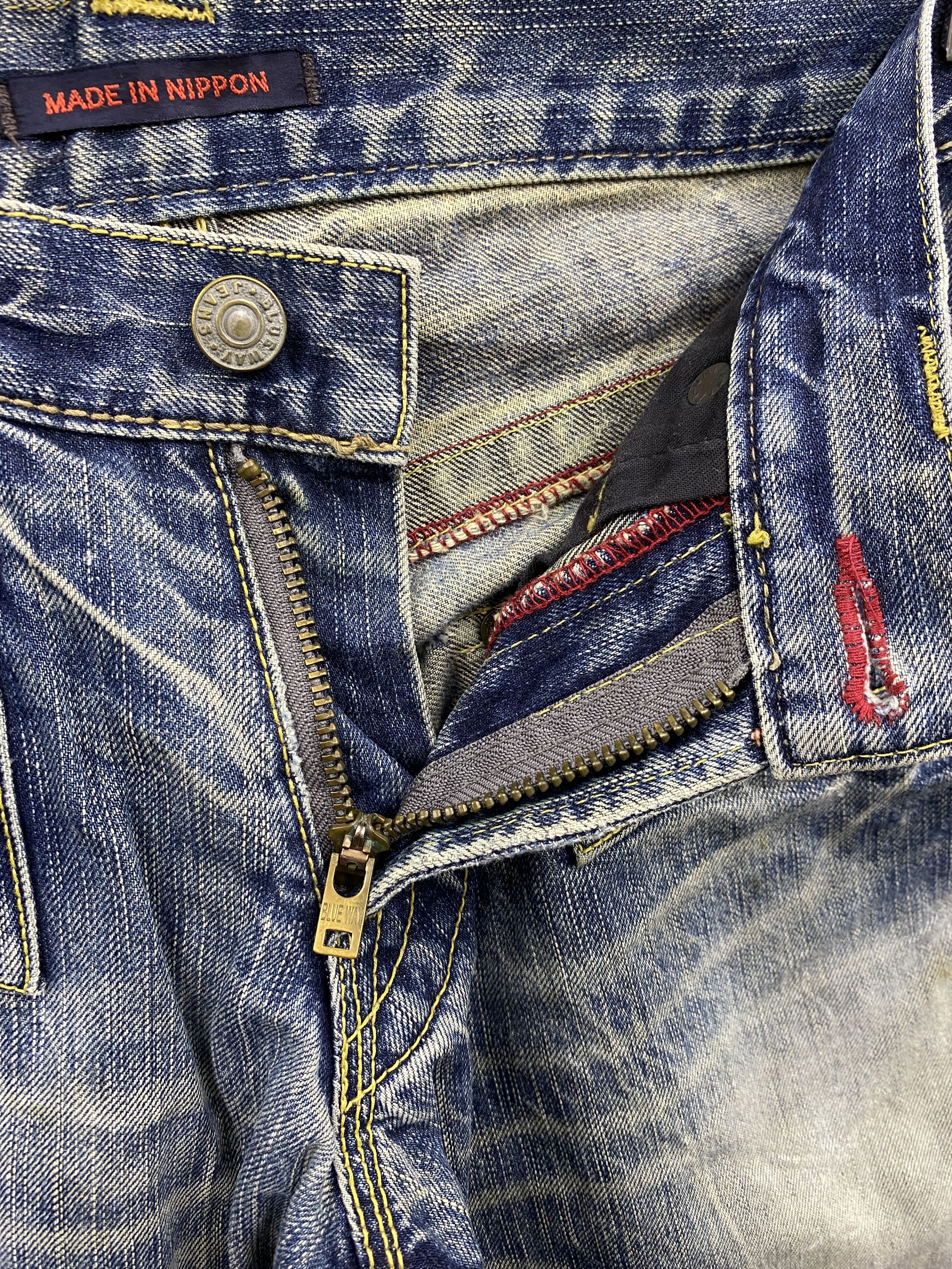 Japanese Brand Vintage Japanese Brand Blue Way Distress Denim Jean Size US 28 / EU 44 - 15 Thumbnail