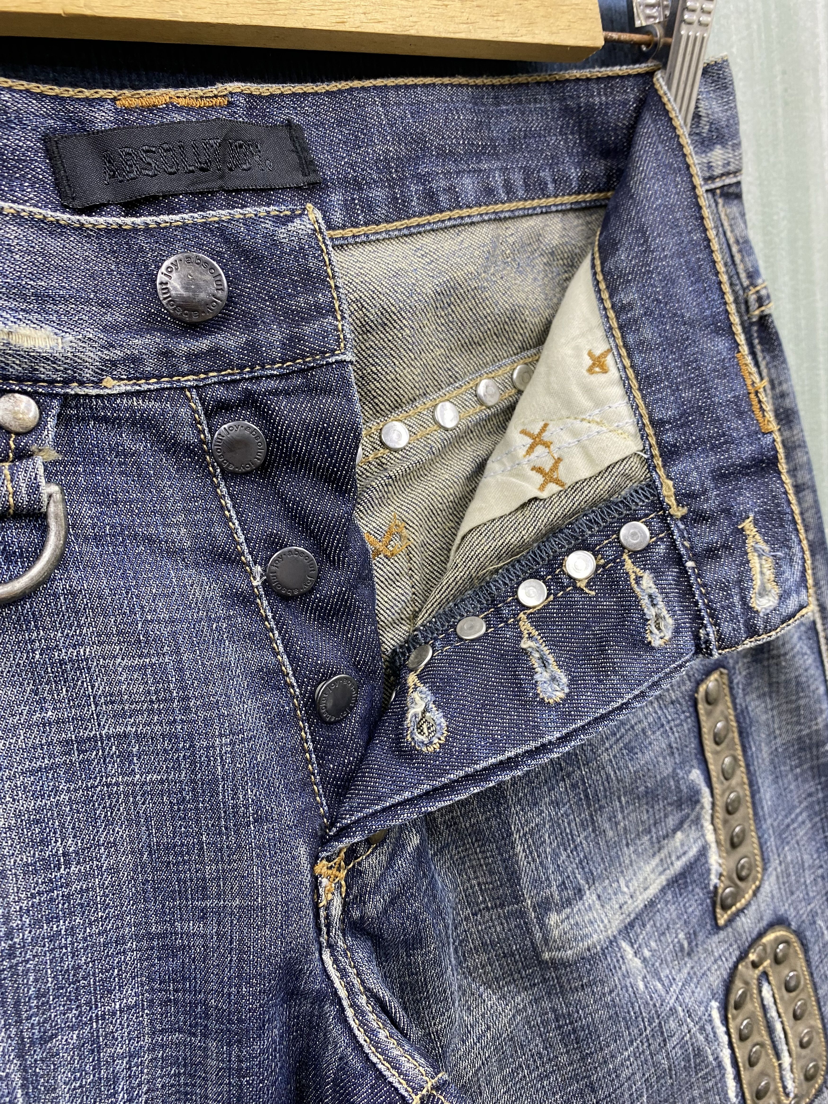 Absolut Joy Vintage Absolut Joy Patches Distress Style Denim Jean Size US 31 - 16 Thumbnail