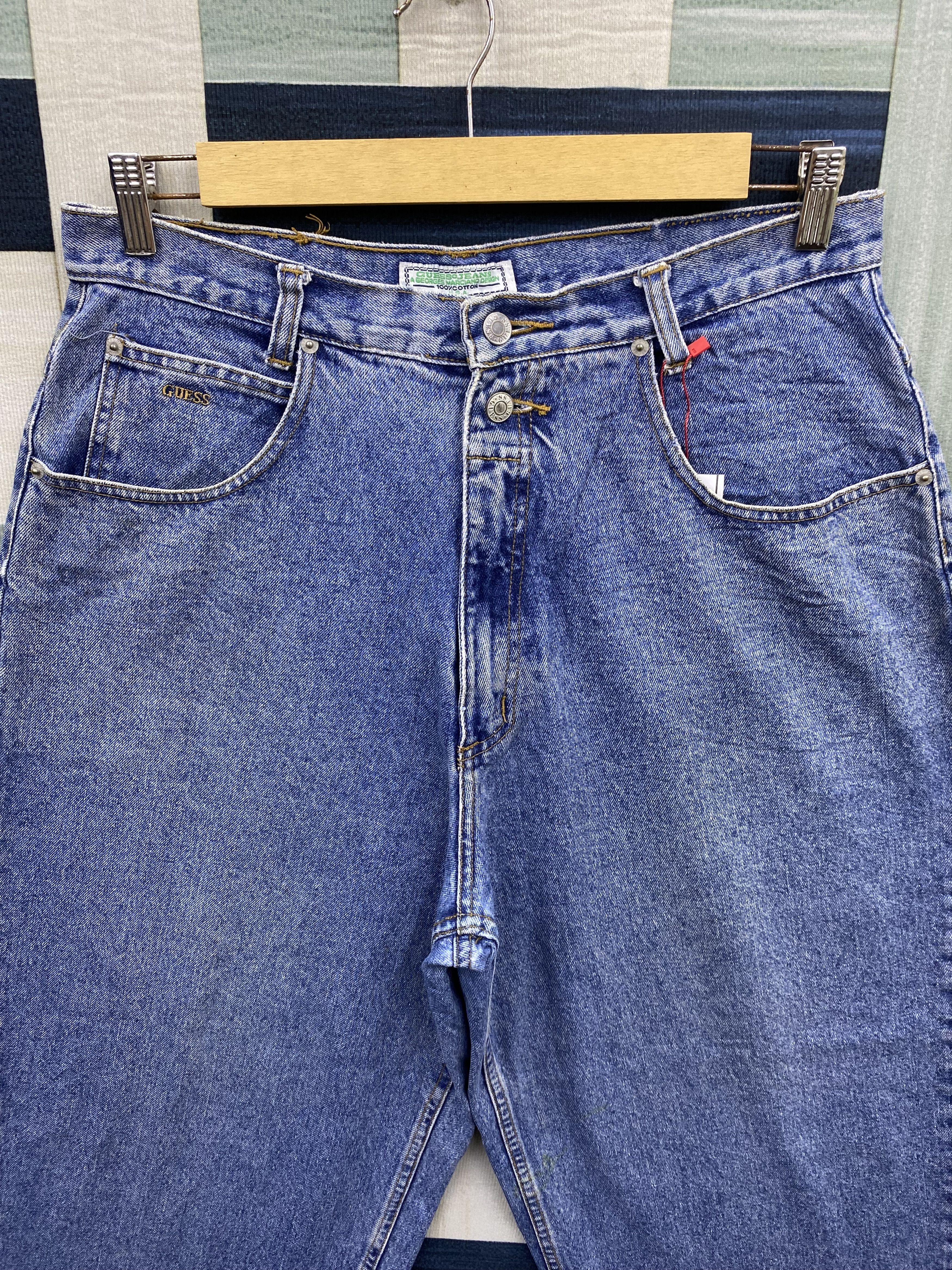 Guess Vintage Guess by Georges Marciano Baggy Denim Jean Size US 33 - 3 Thumbnail